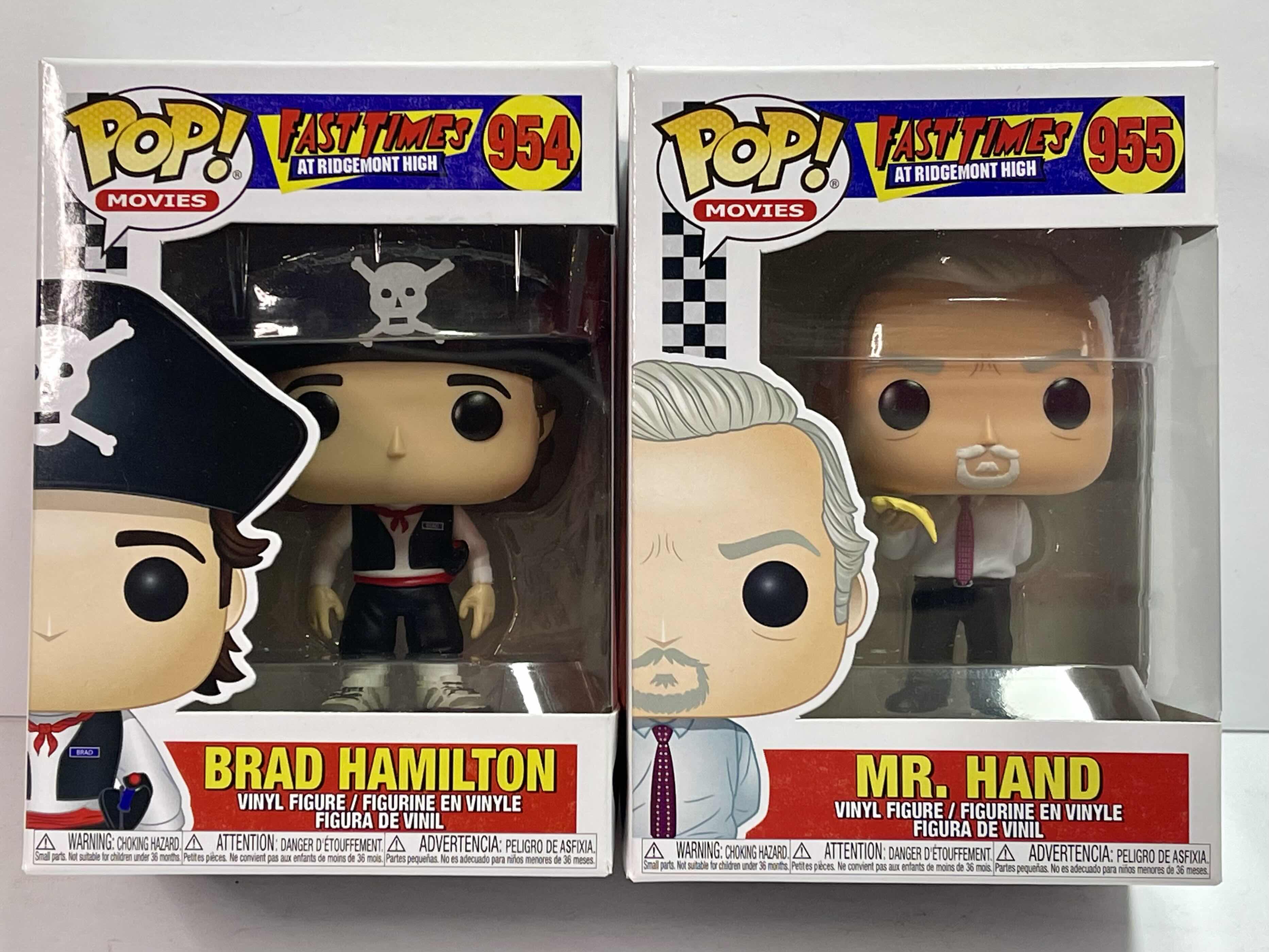 Photo 1 of NIB FUNKO POP MOVIE SERIES FAST TIMES AT RIDGEMONT HIGH “BRAD HAMILTON & Mr. HAND” - TOTAL RETAIL PRICE $23.00