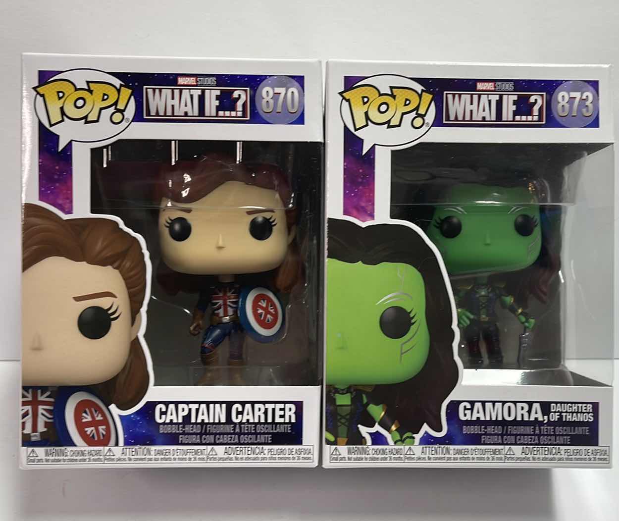 Photo 1 of NIB FUNKO POP WHAT IF ?
SERIES "GAMORA & CAPTAIN CARTER”- TOTAL RETAIL PRICE $27.00