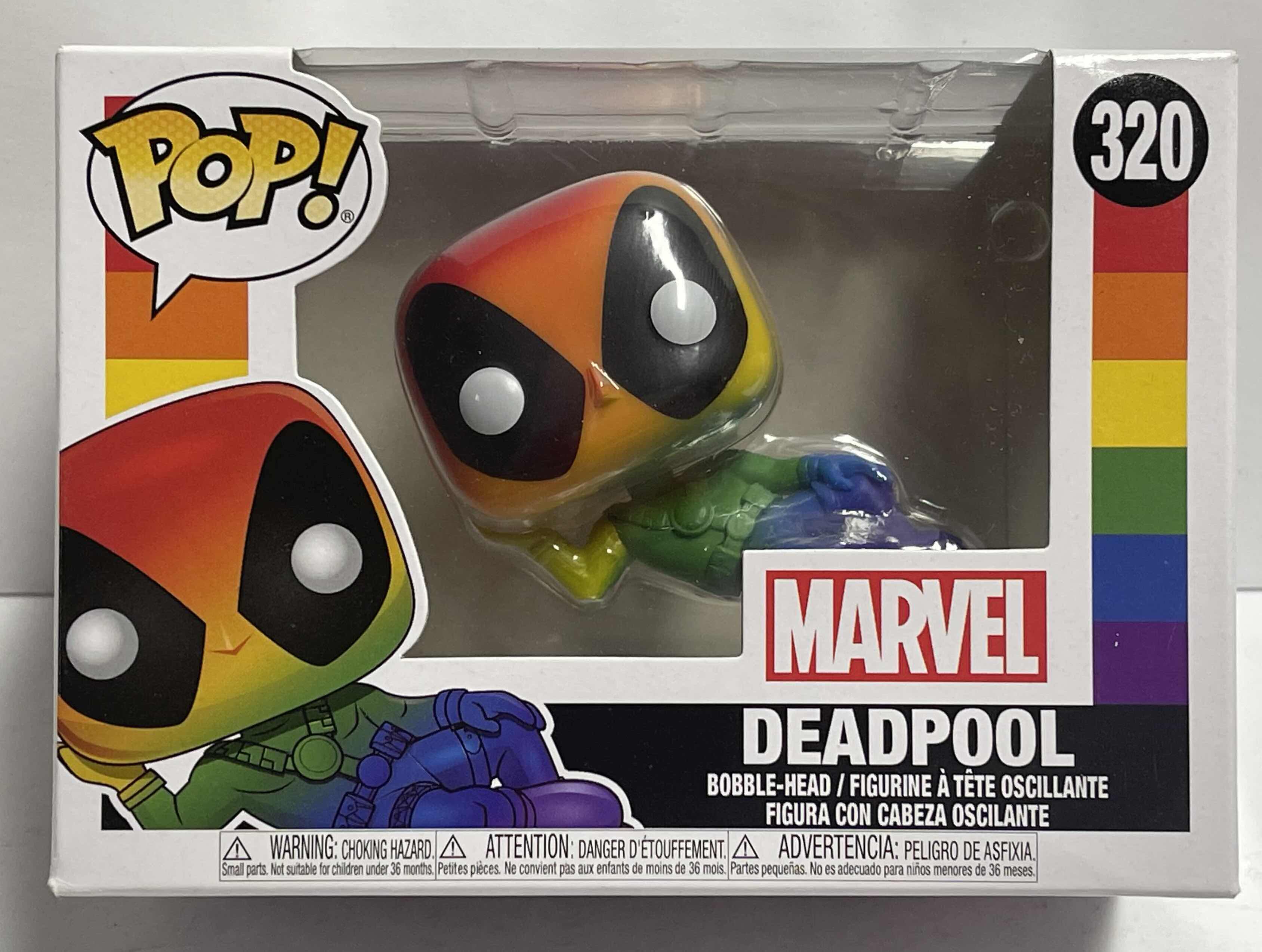 Photo 1 of NIB FUNKO POP MARVEL PRIDE RAINBOW SERIES DEADPOOL - RETAIL PRICE $27.99