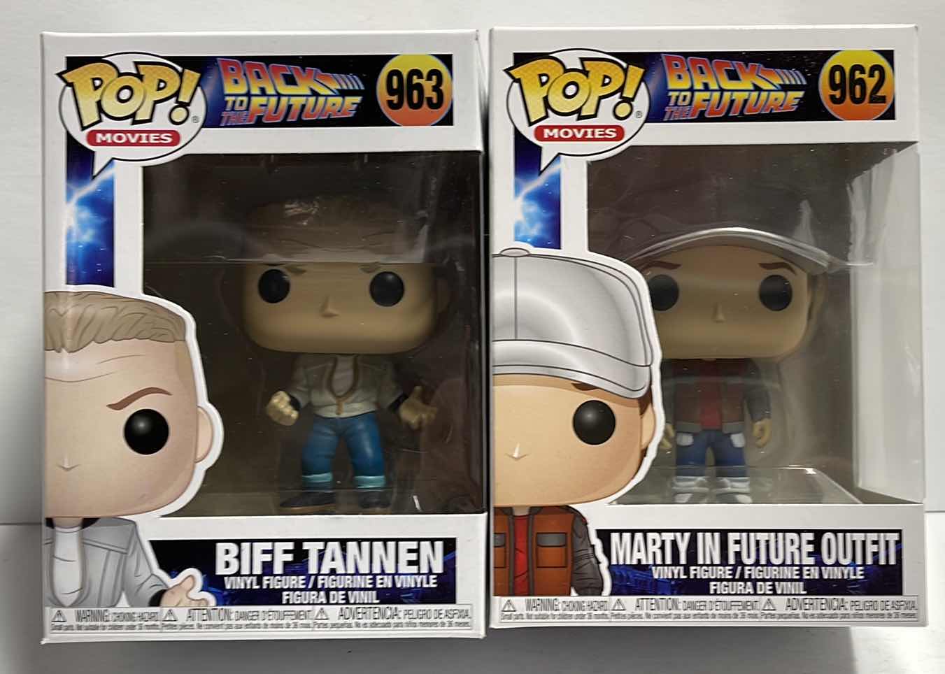Photo 1 of NIB FUNKO POP MOVIES SERIES BACK TO THE FUTURE “MARTY IN FUTURE OUTFIT” & “BIFF TANNEN” -TOTAL RETAIL PRICE $29.99