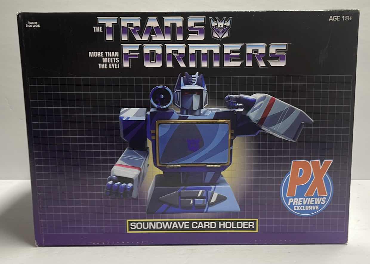 Photo 1 of NIB THE TRANSFORMERS SOUNDWAVE CARD HOLDER PX PREVIEWS EXCLUSIVE- RETAIL PRICE $59.99