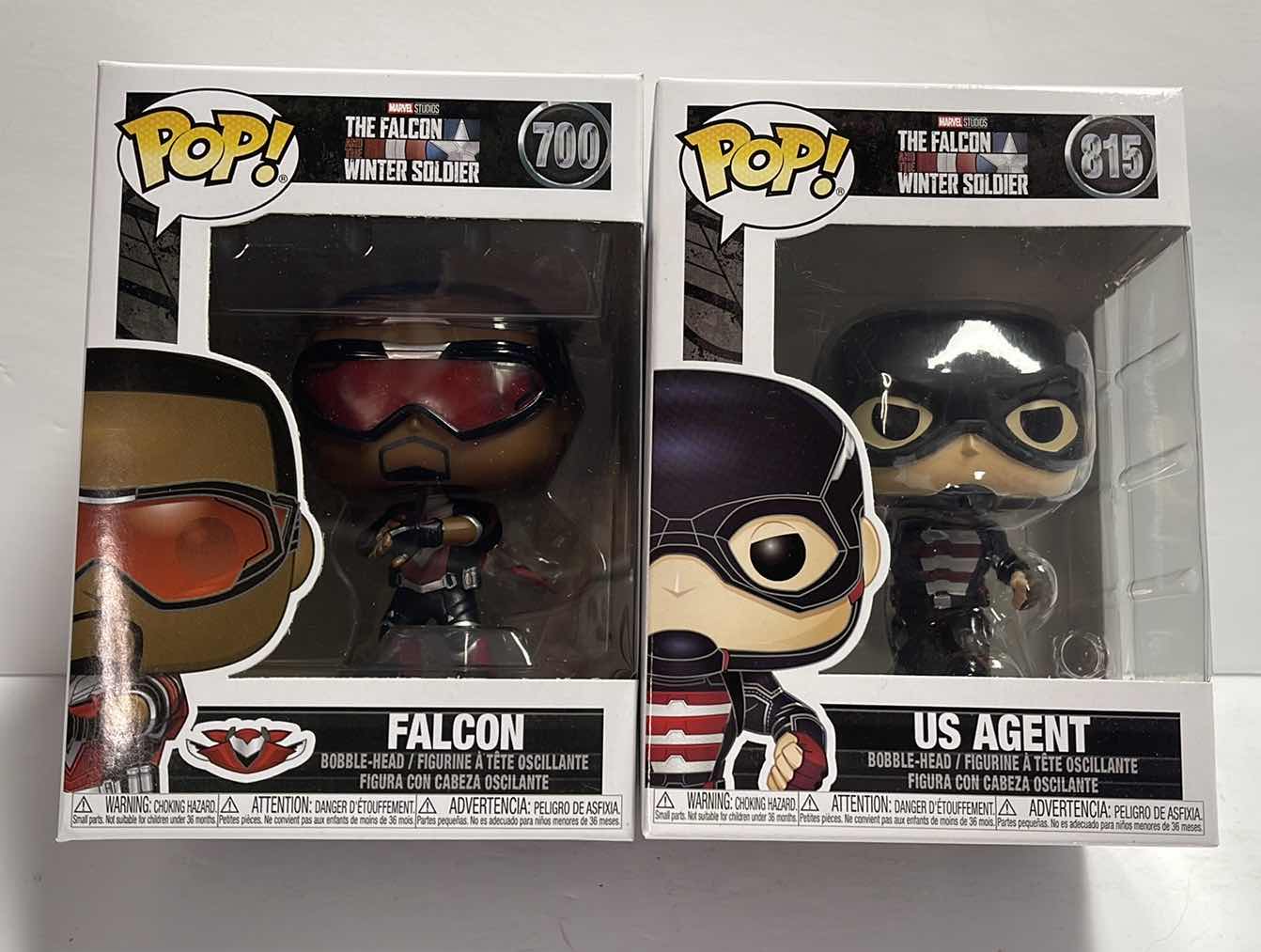 Photo 1 of NIB FUNKO POP MARVEL SERIES THE FALCON WINTER SOLDIER
"FALCON & US AGENT- TOTAL RETAIL PRICE $ 23.99