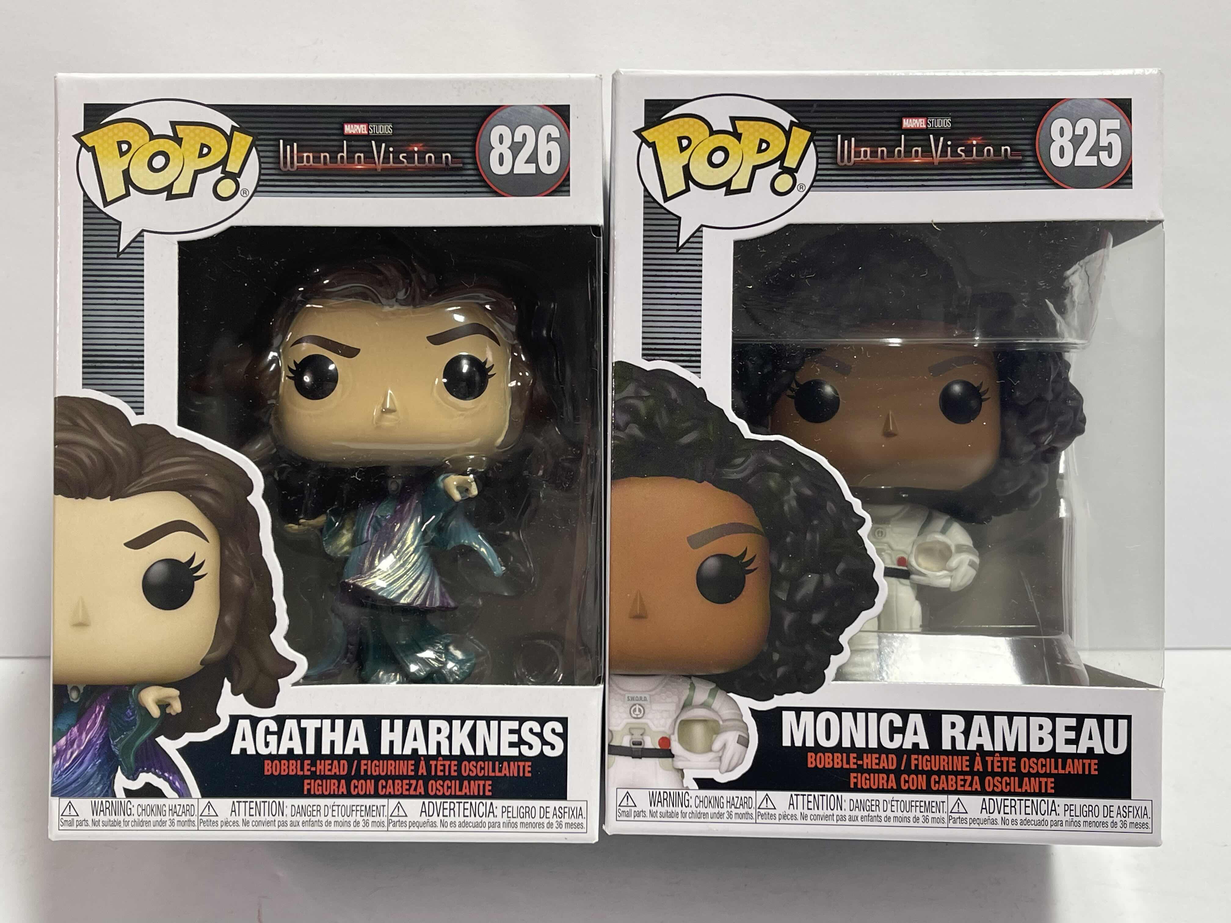 Photo 1 of NIB FUNKO POP MARVEL SERIES WONDA VISION “AGATHA HARKNESS & MONICA RAMBEAU” - TOTAL RETAIL PRICE $20.00