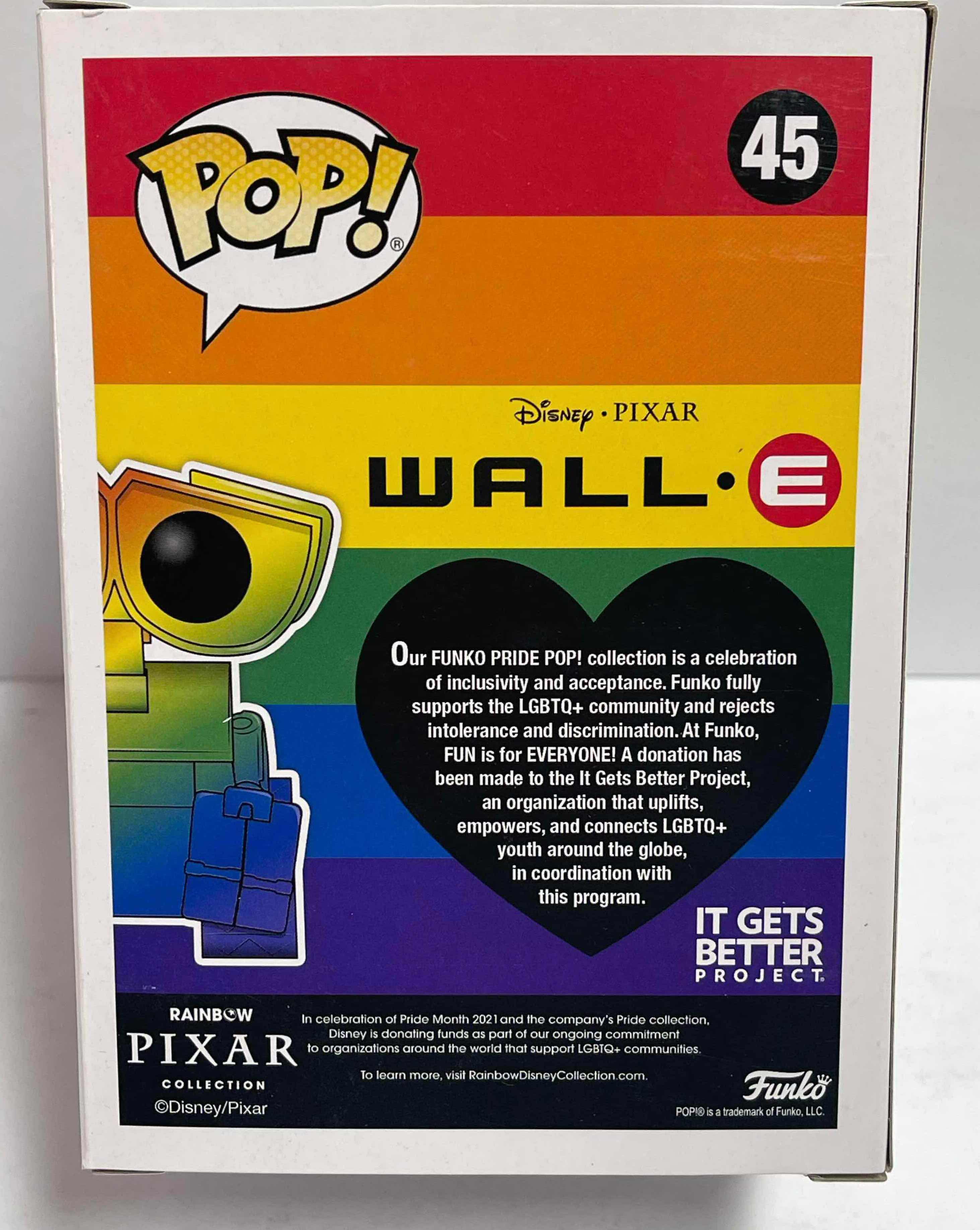 Photo 2 of NIB FUNKO POP LGBTQ+  SERIES DISNEY/ PIXAR  “WALL-E” - RETAIL PRICE $22.00
