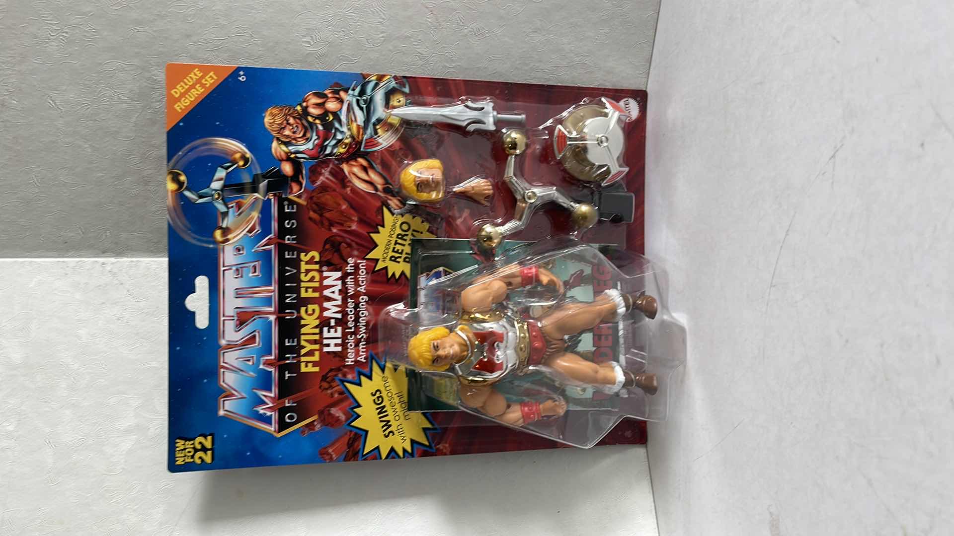 Photo 1 of NIB MASTERS OF THE UNIVERSE FLYING FISTS HE-MAN FIGURE SET MSRP $27.99
