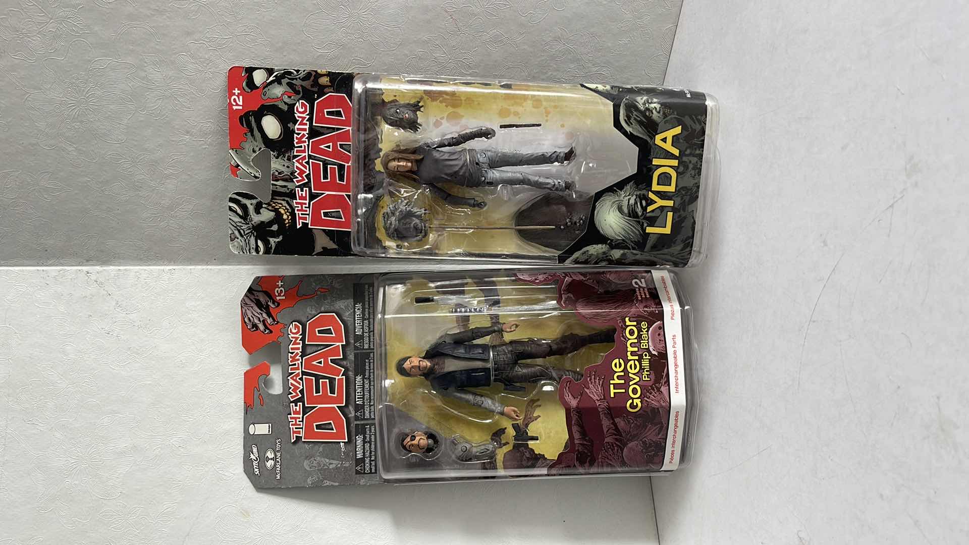 Photo 1 of NIB THE WALKING DEAD LYDIA & THE GOVERNOR PHILIP BLAKE MSRP $14.99 EACH