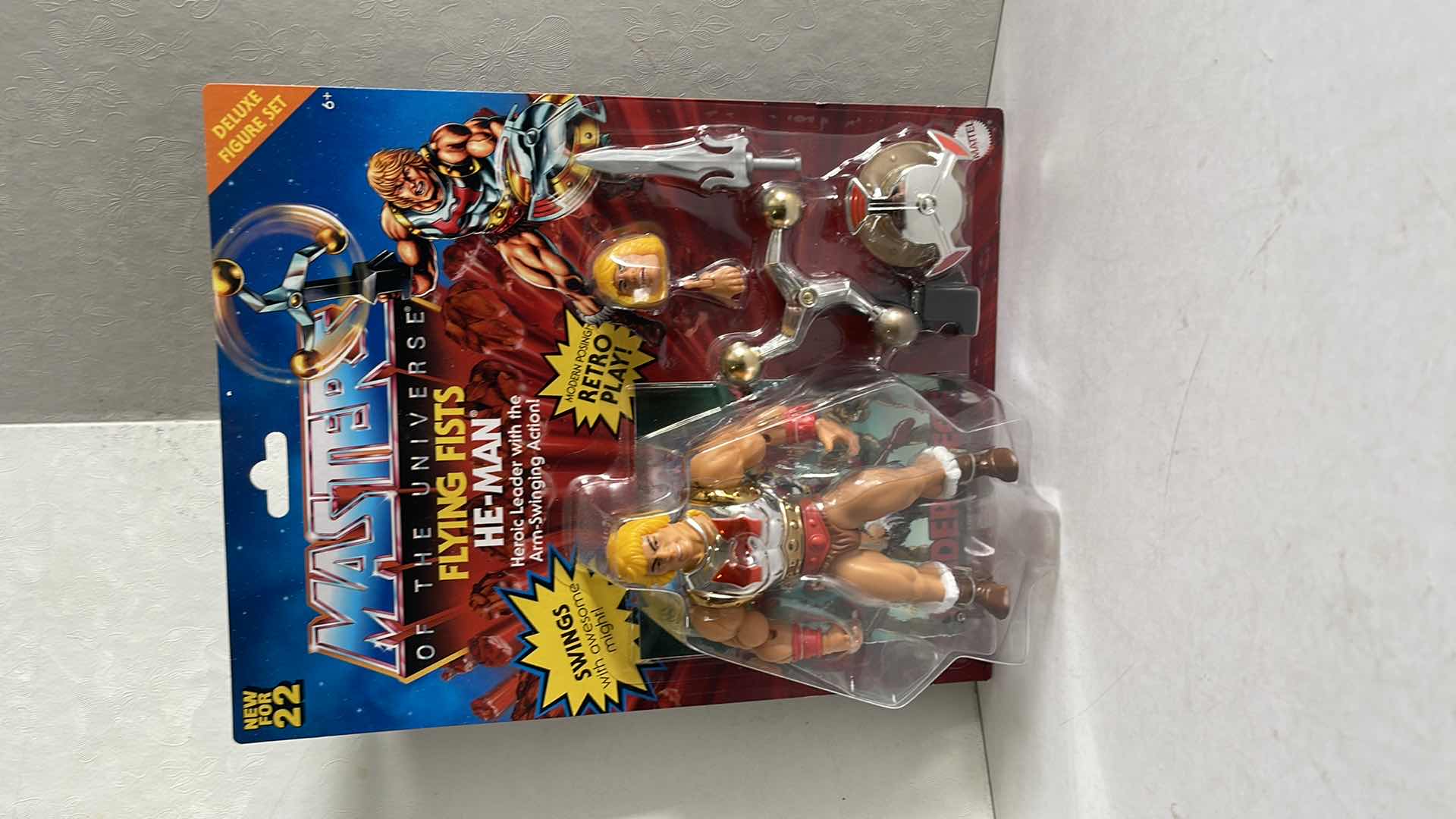 Photo 1 of NIB MASTERS OF THE UNIVERSE FLYING FISTS HE-MAN FIGURE SET MSRP $27.99