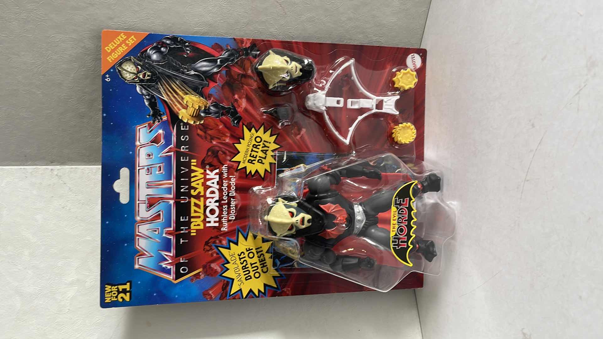 Photo 1 of NIB MASTERS OF THE UNIVERSE BUZZ SAW HORDAK FIGURE SET MSRP $27.99