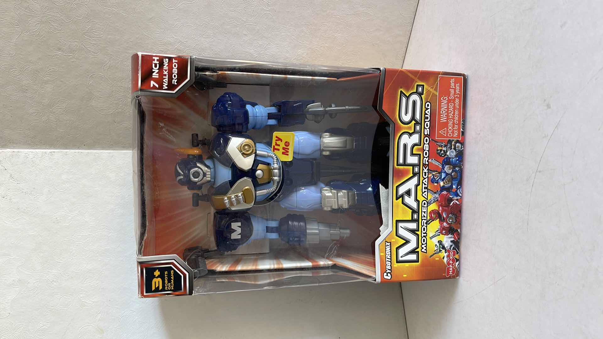 Photo 1 of CYBOTRONIX 7IN MARS MOTORIZED ATTACK ROBO SQUAD MSRP $14.99