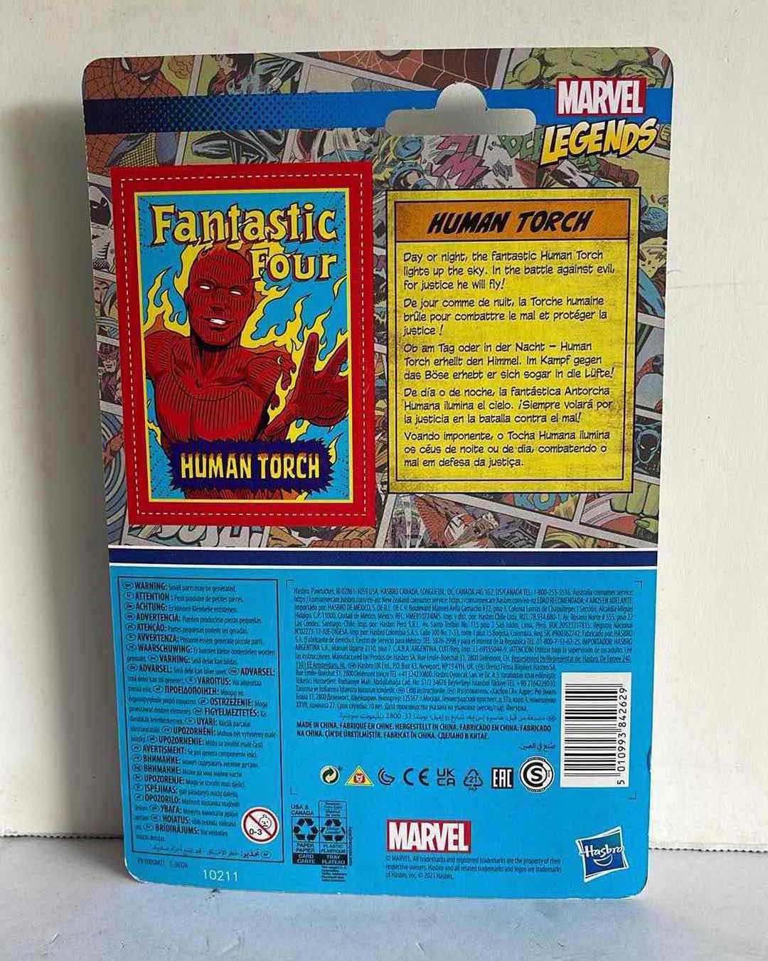 Photo 2 of NIB 2021 MARVEL LEGENDS FANTASTIC FOUR HUMAN TORCH ACTION FIGURE MSRP $20