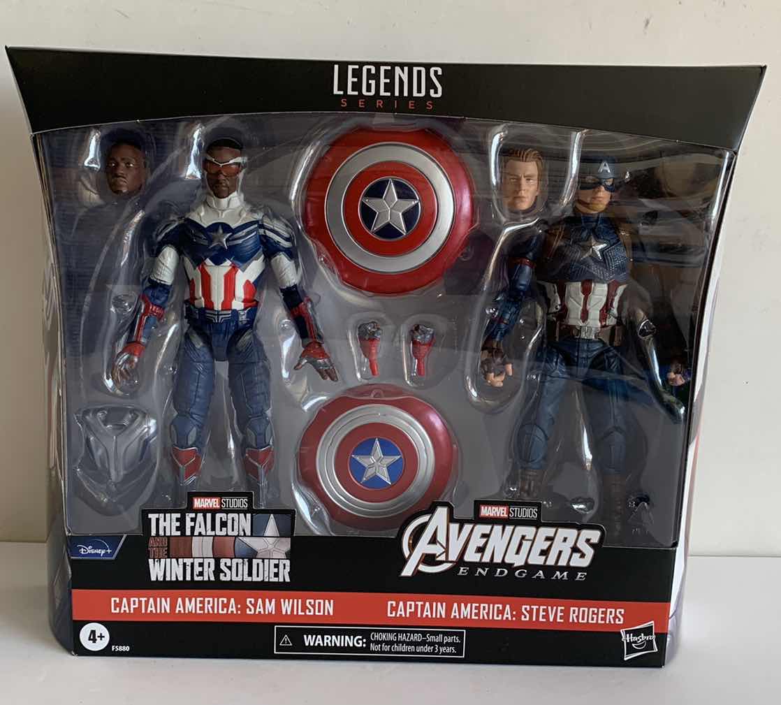 Photo 1 of MARVEL LEGENDS AVENGERS AND ENDGAME CAPTAIN AMERICA AND FALCON ACTION FIGURES NIB $70