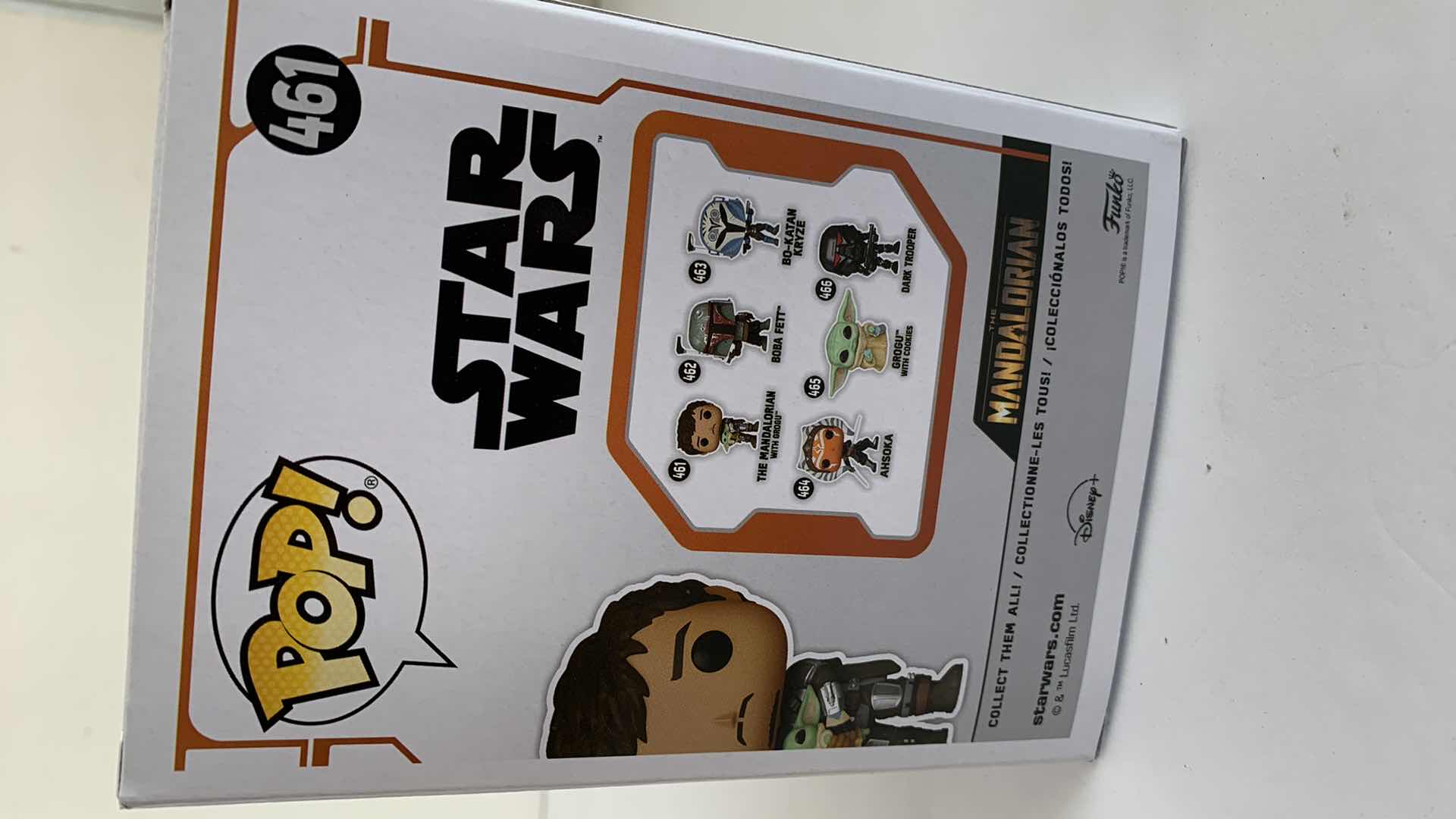 Photo 2 of NEW FUNKO POP STAR WARS #461 “THE MANDALORIAN WITH GROGU” BOBBLEHEAD VINYL FIGURE 