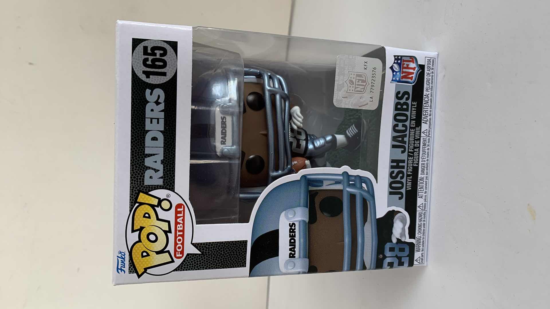 Photo 1 of NEW FUNKO POP NFL FOOTBALL VINYL FIGURE, LAS VEGAS RAIDERS #165 JOSH JACOBS 