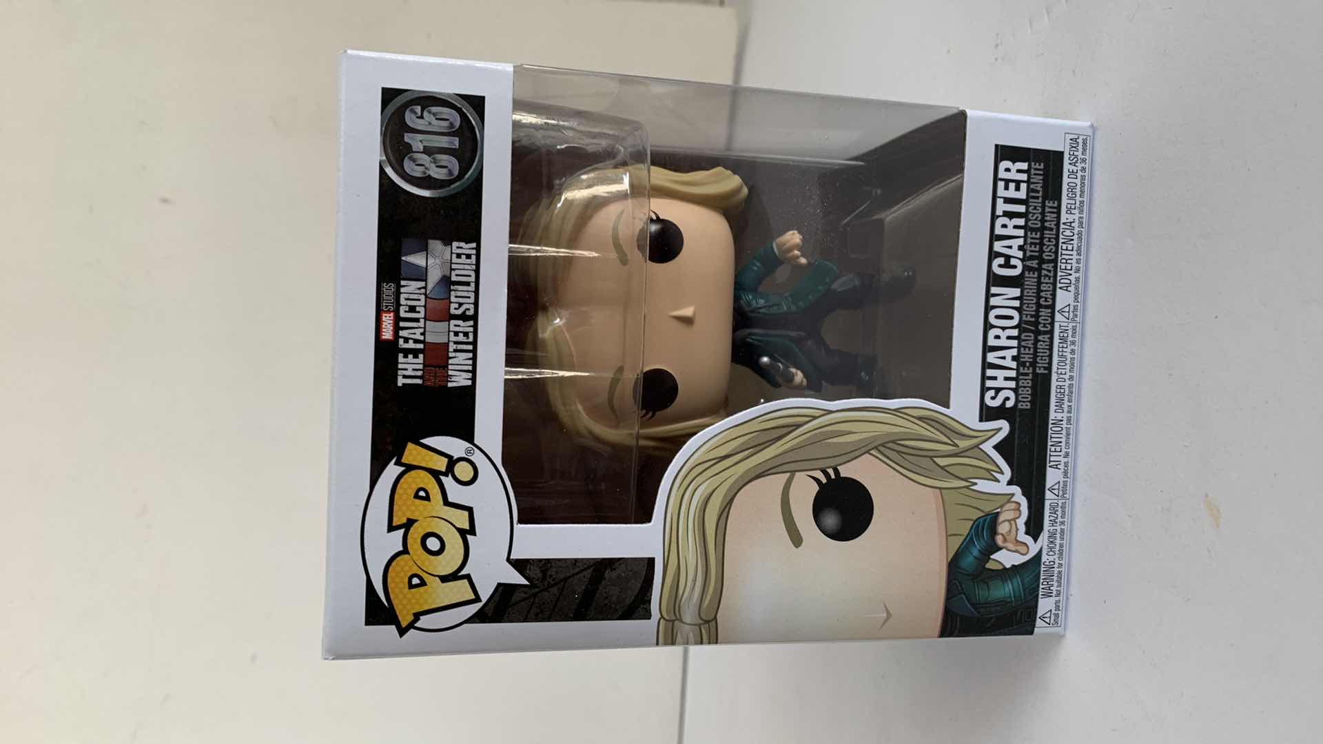 Photo 1 of NEW FUNKO POP MARVEL THE FALCON AND THE WINTER SOLDIER VINYL BOBBLEHEAD FIGURE, #816 SHARON CARTER 