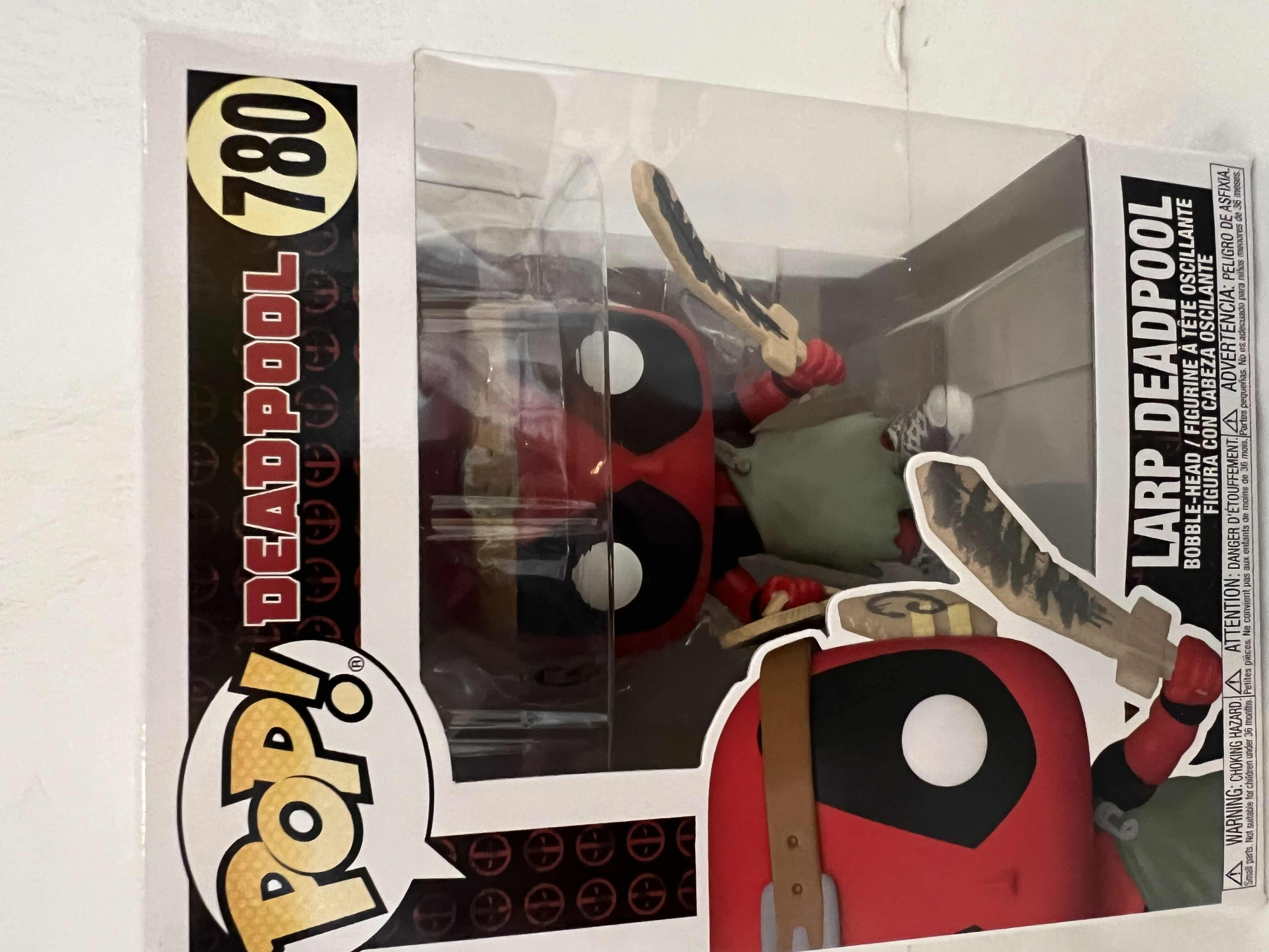 Photo 1 of NEW FUNKO POP! MARVEL DEADPOOL “LARP DEADPOOL” BOBBLE-HEAD FIGURE #780