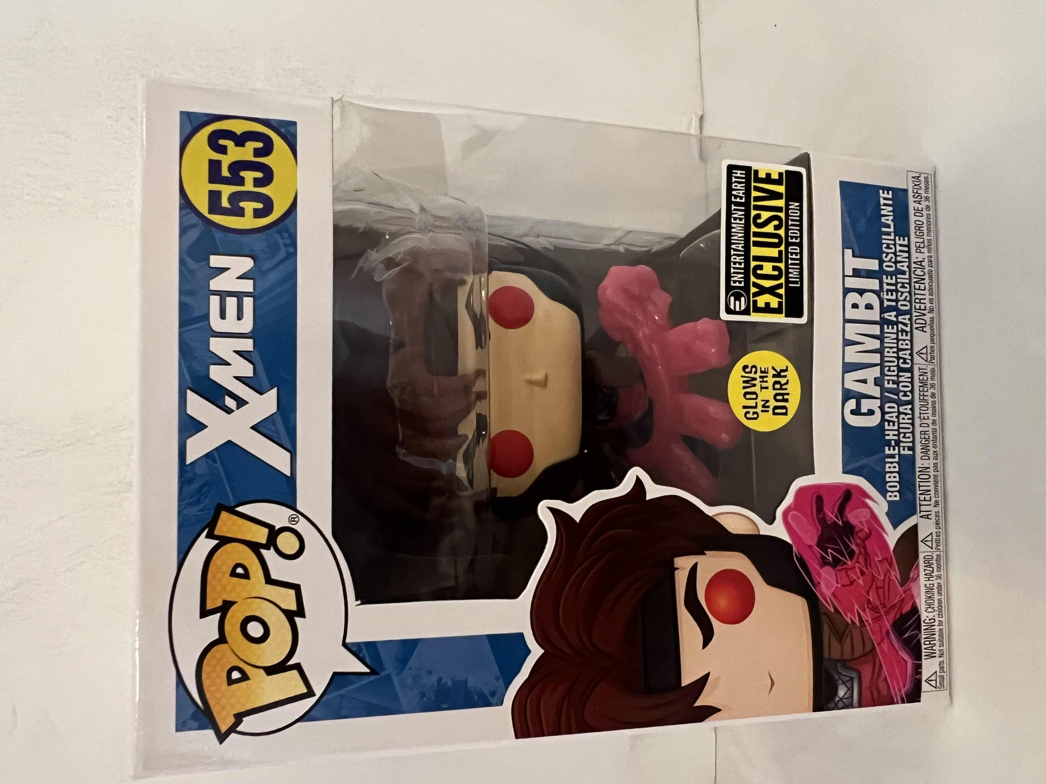 Photo 1 of NEW FUNKO POP! MARVEL X-MEN #553 “GAMBIT” GLOW IN THE DARK BOBBLE-HEAD FIGURE