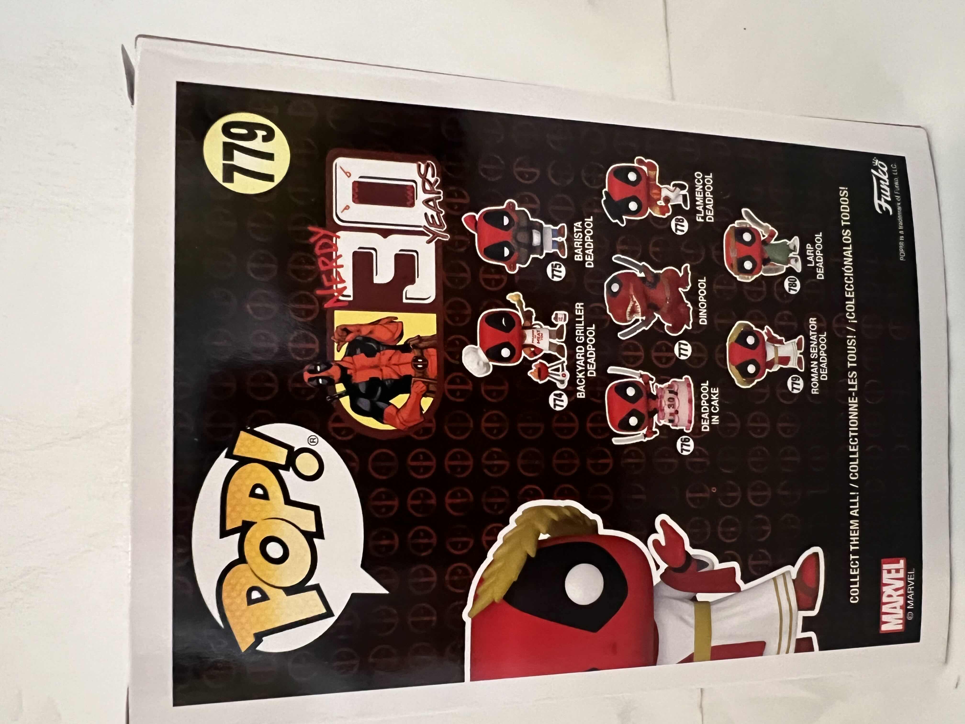 Photo 2 of NEW FUNKO POP! MARVEL DEADPOOL “ROMAN SENATOR ” BOBBLE-HEAD VINYL FIGURE #779