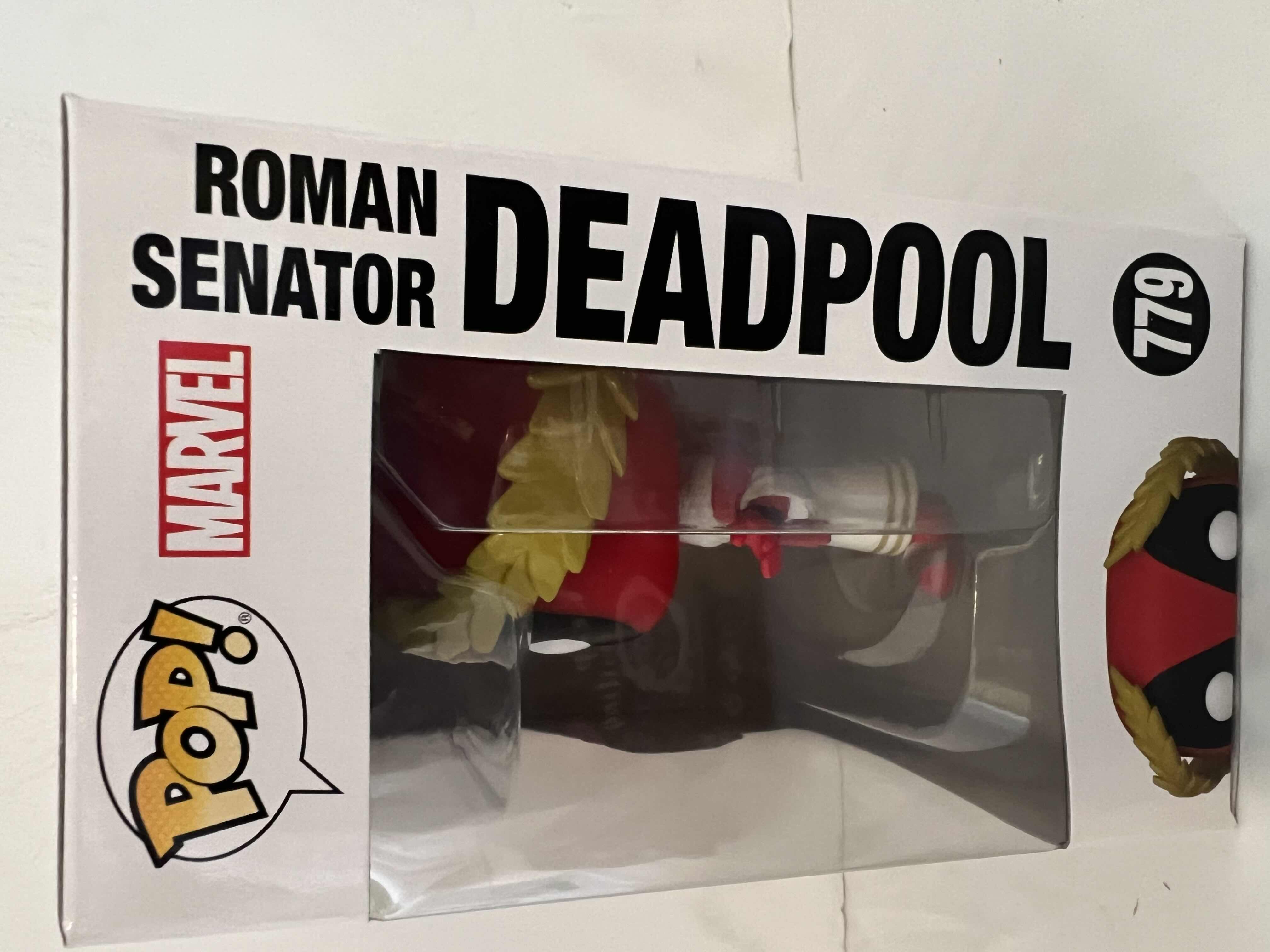 Photo 3 of NIB FUNKO POP! MARVEL DEADPOOL “ROMAN SENATOR ” BOBBLE-HEAD FIGURE #779