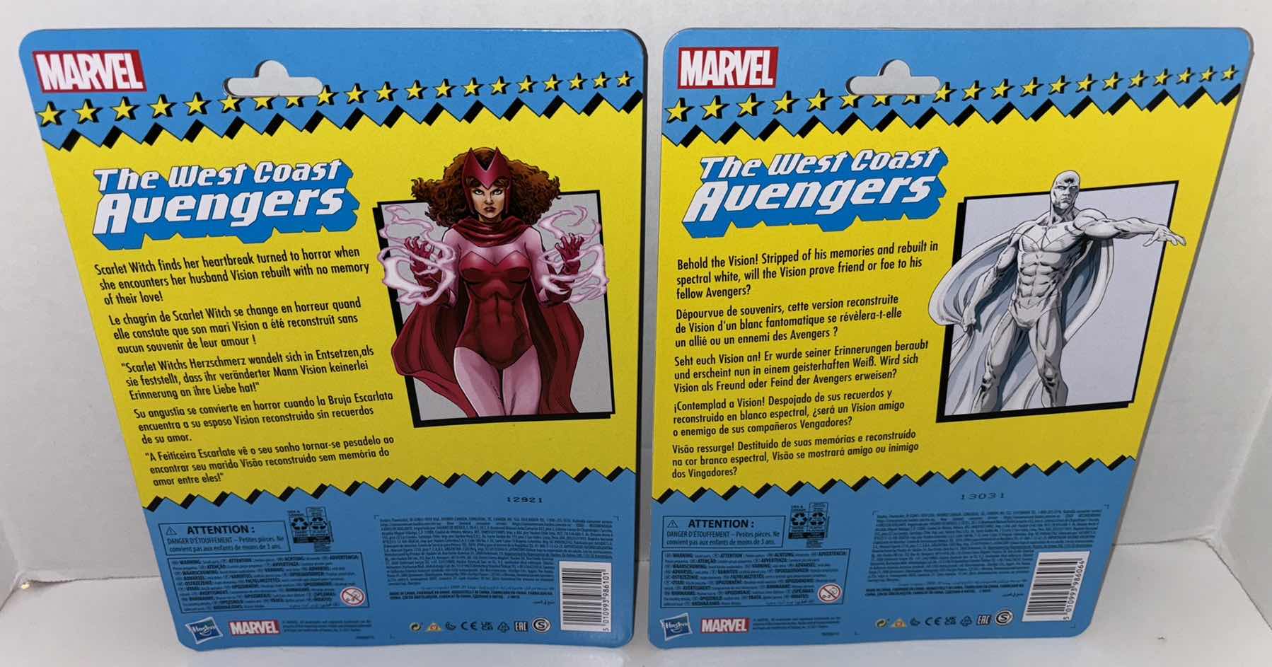 Photo 2 of NEW 2-PACK HASBRO MARVEL LEGENDS RETRO SERIES 6” ACTION FIGURES, THE WEST COAST AVENGERS “THE VISION” & “SCARLET WITCH”