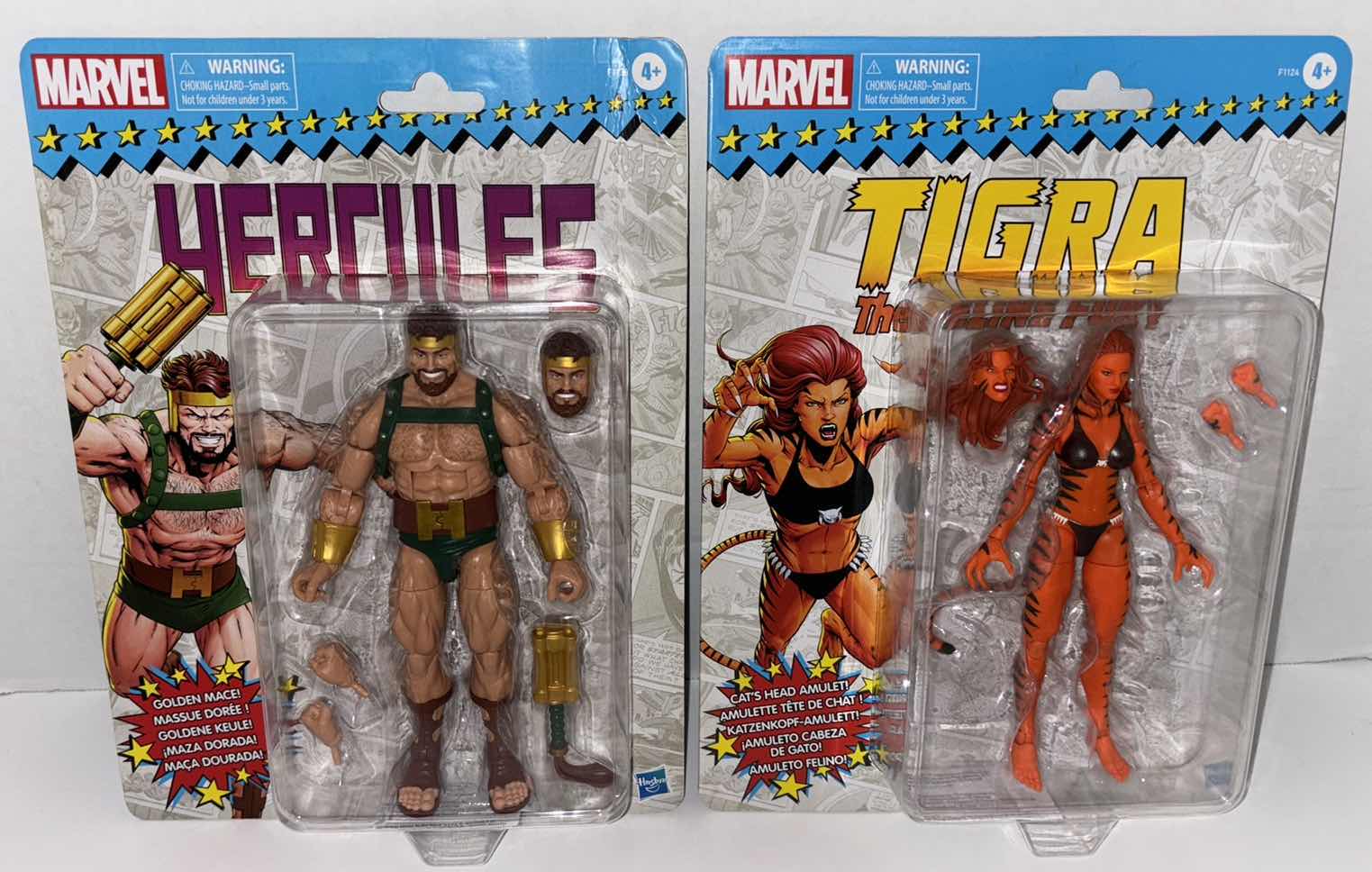 Photo 1 of NEW 2-PACK HASBRO MARVEL LEGENDS 6” ACTION FIGURES, “HERCULES” & “TIGRA” THE FELINE FURY