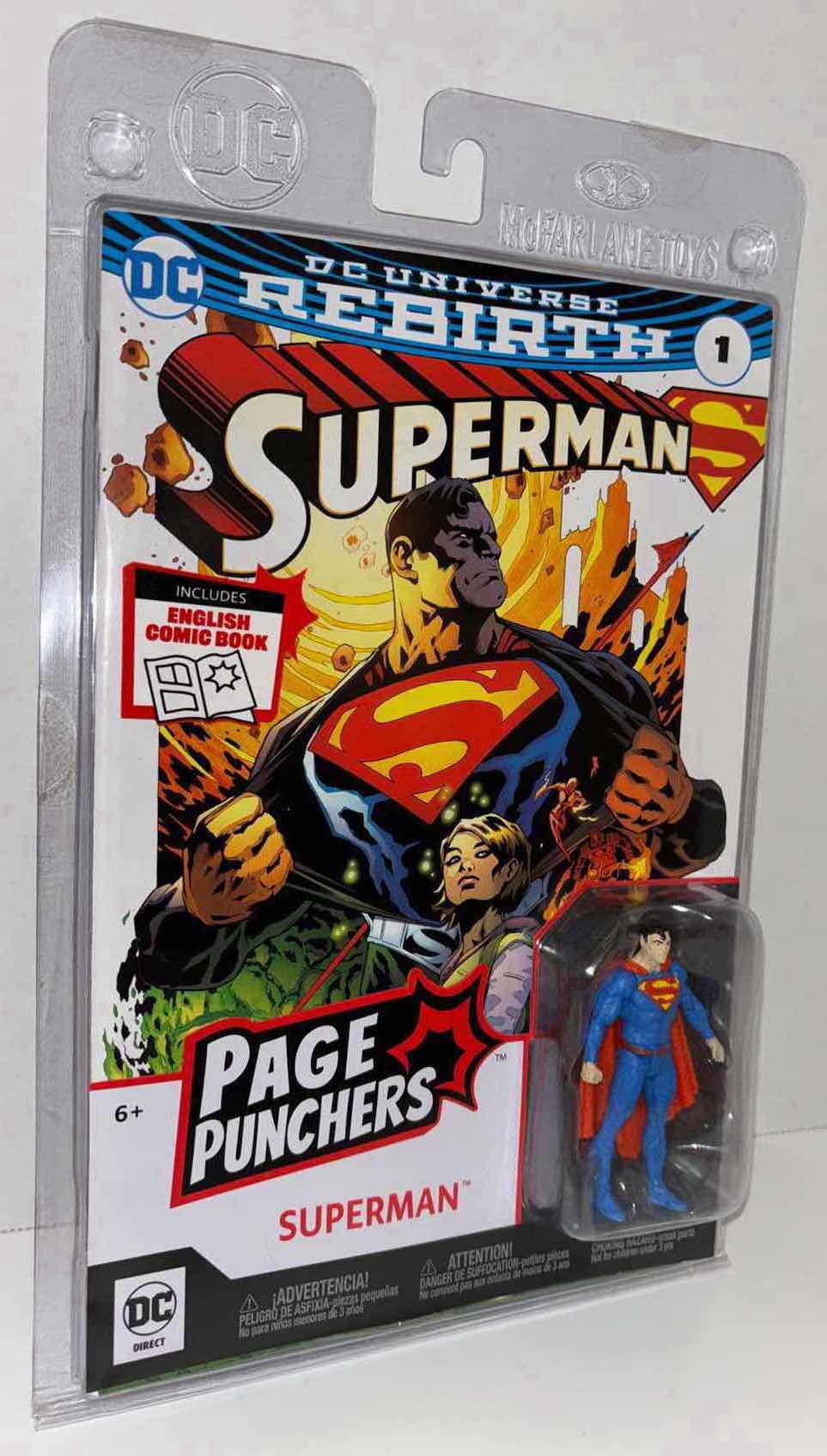 Photo 1 of NEW DC DIRECT PAGE PUNCHERS 3” SUPERMAN ACTION FIGURE INCLUDES COMIC BOOK