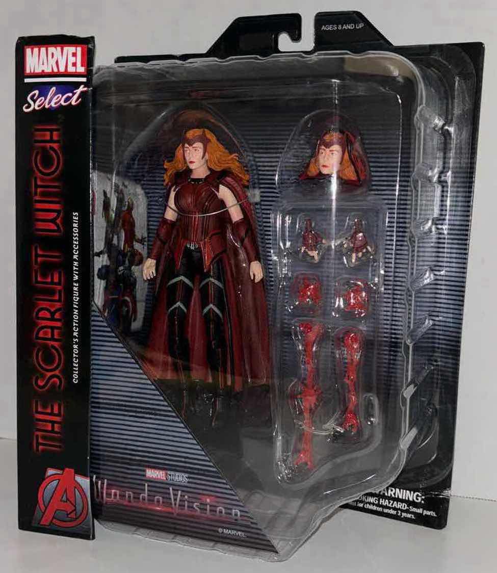 Photo 1 of NEW DIAMOND SELECT TOYS MARVEL SELECT WANDA VISION COLLECTOR’S ACTION FIGURE & ACCESSORIES, “THE SCARLET WITCH”