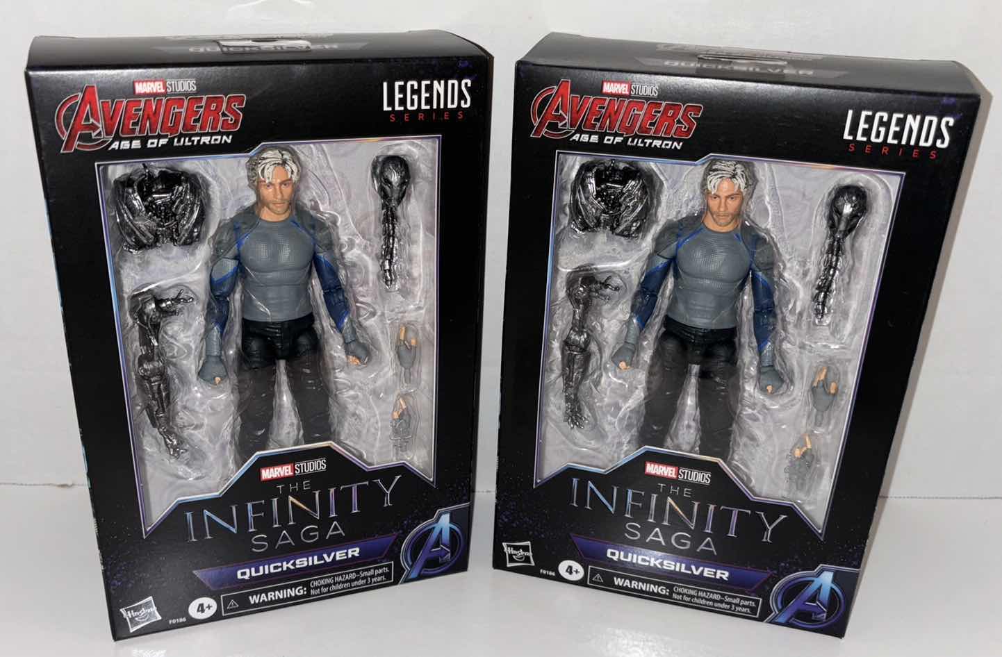 Photo 1 of NEW 2-PACK HASBRO LEGENDS SERIES AVENGERS AGE OF ULTRON ACTION FIGURE & ACCESSORIES, THE INFINITY SAGA “QUICKSILVER”