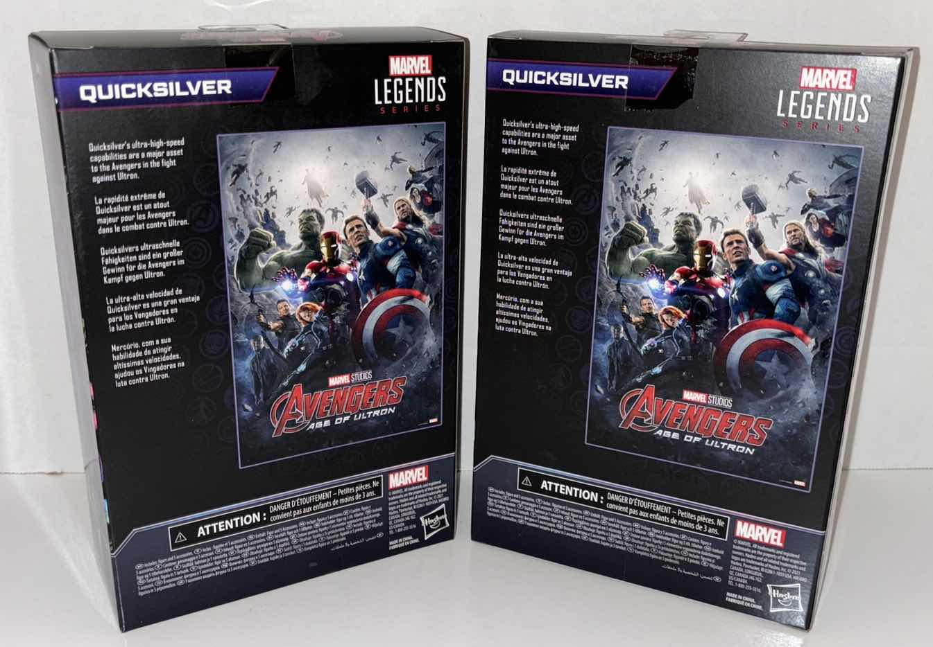 Photo 2 of NEW 2-PACK HASBRO LEGENDS SERIES AVENGERS AGE OF ULTRON ACTION FIGURE & ACCESSORIES, THE INFINITY SAGA “QUICKSILVER”