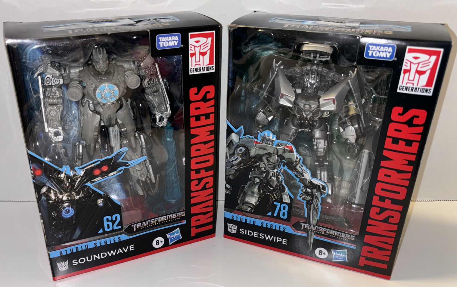 Photo 1 of NEW 2-PACK HASBRO TAKARA TOMY TRANSFORMERS DELUXE CLASS STUDIO SERIES REVENGE OF THE FALLEN #62 “SOUNDWAVE” & #78 “SIDESWIPE” ACTION FIGURE & ACCESSORIES