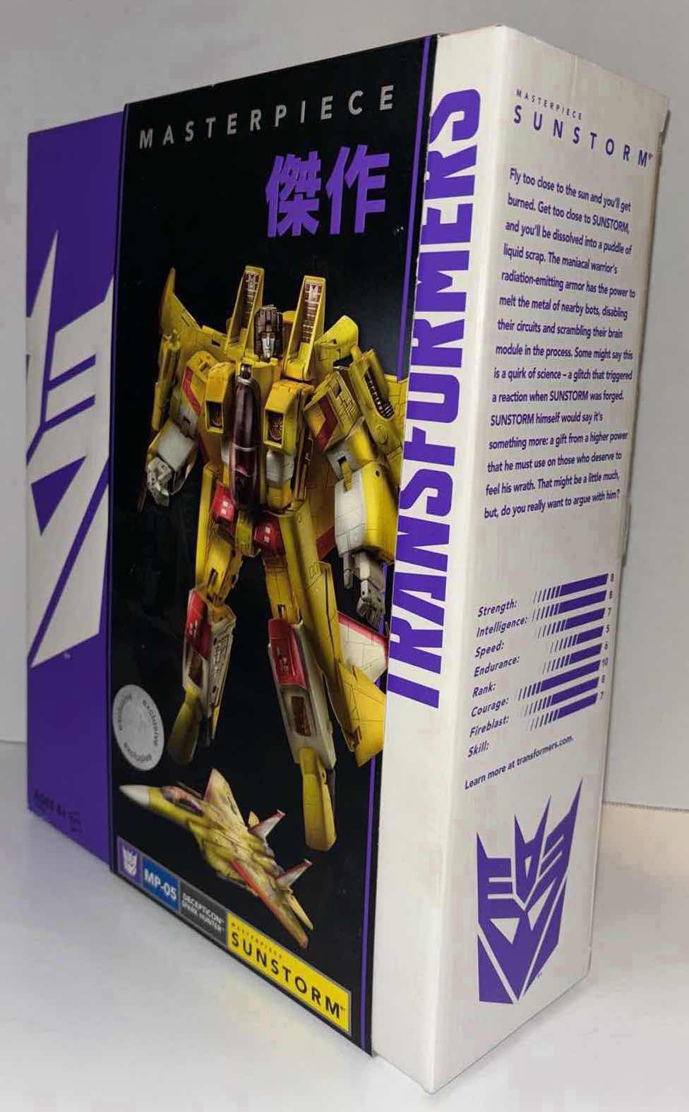 Photo 3 of NEW 2014 HASBRO TRANSFORMERS MP-05 DECEPTICON SPARK HUNTER MASTERPIECE “SUNSTORM” TOYS R US EXCLUSIVE ACTION FIGURE