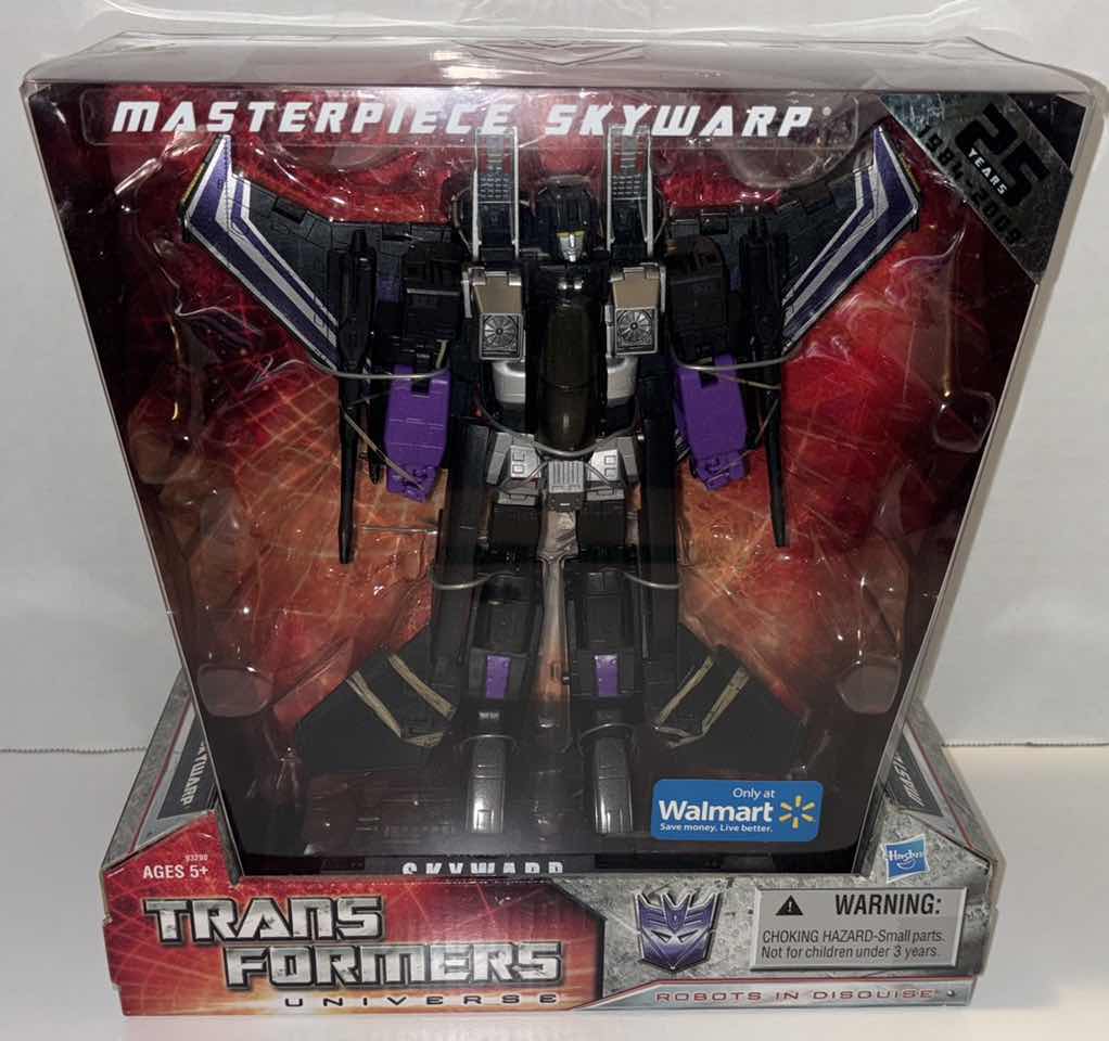 Photo 1 of NEW 2009 HASBRO 25TH ANNIVERSARY 1984-2009 TRANSFORMERS UNIVERSE ROBOTS IN DISGUISE MASTERPIECE SKYWARP WALMART EXCLUSIVE ACTION FIGURE