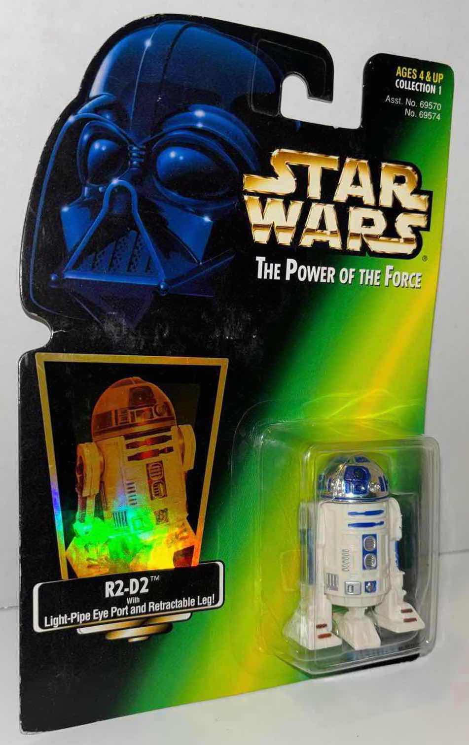 Photo 1 of NEW 1997 HASBRO KENNER STAR WARS THE POWER OF THE FORCE “R2-D2 W LIGHT-PIPE EYE PORT & RETRACTABLE LEG” ACTION FIGURE