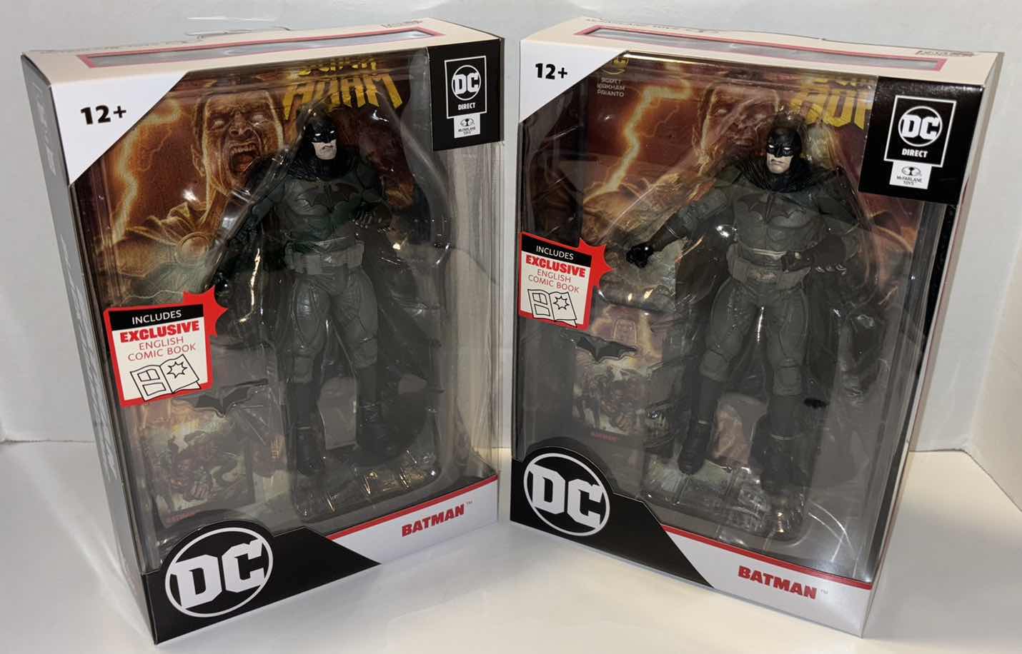 Photo 1 of NEW 2-PACK MCFARLANE TOYS DC DIRECT PAGE PUNCHERS “BATMAN” ACTION FIGURE, ACCESSORIES & BLACK ADAM COMIC ENGLISH COMIC BOOK