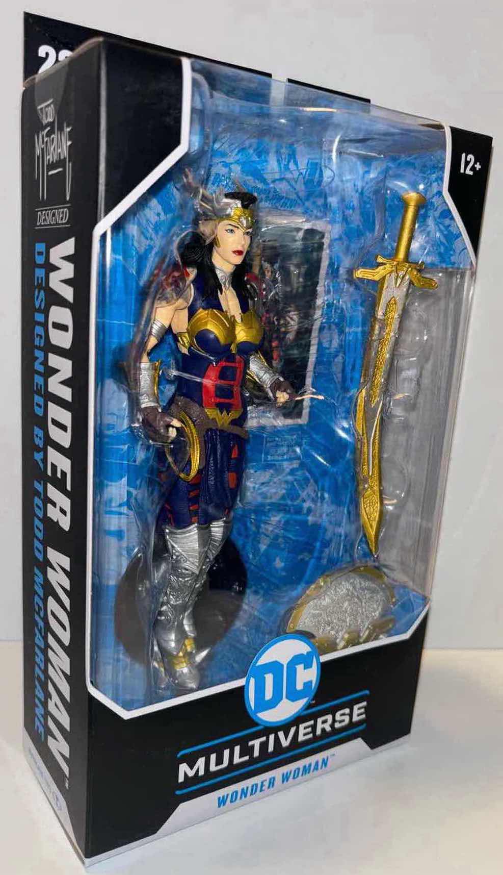 Photo 4 of NEW 2-PACK MCFARLANE TOYS DC MULTIVERSE ACTION FIGURE & ACCESSORIES, DC REBIRTH: “BATMAN” & DESIGNED BY TODD MCFARLANE “WONDER WOMAN”