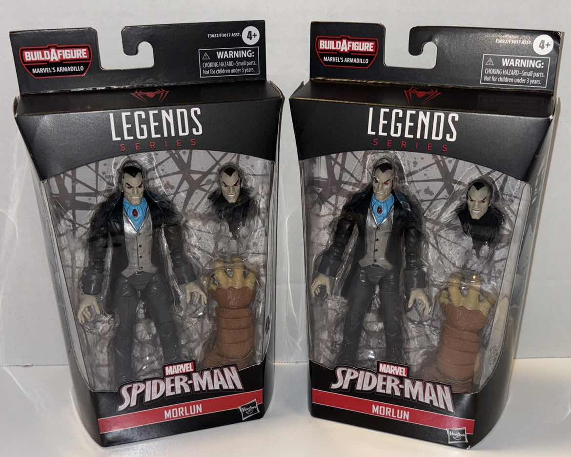 Photo 1 of NEW 2-PACK HASBRO LEGENDS SERIES MARVEL SPIDER-MAN ACTION FIGURE, "MORLUN"