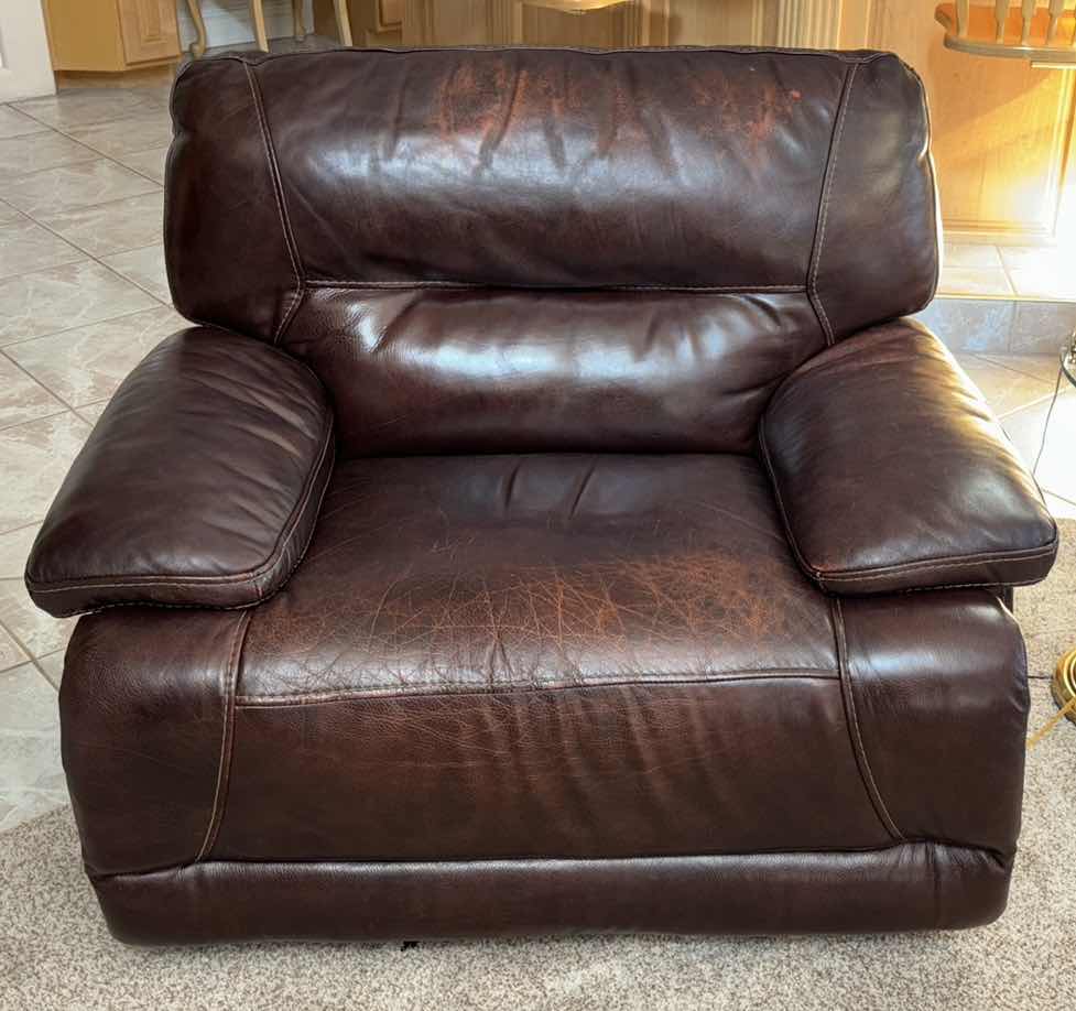 Photo 1 of SIGNATURE DESIGN BY ASHLEY- EXHILARATIONS: ZERO WALL POWER WIDE RECLINER IN CHOCOLATE 47” X 43” H38” (ITEM 4240182)