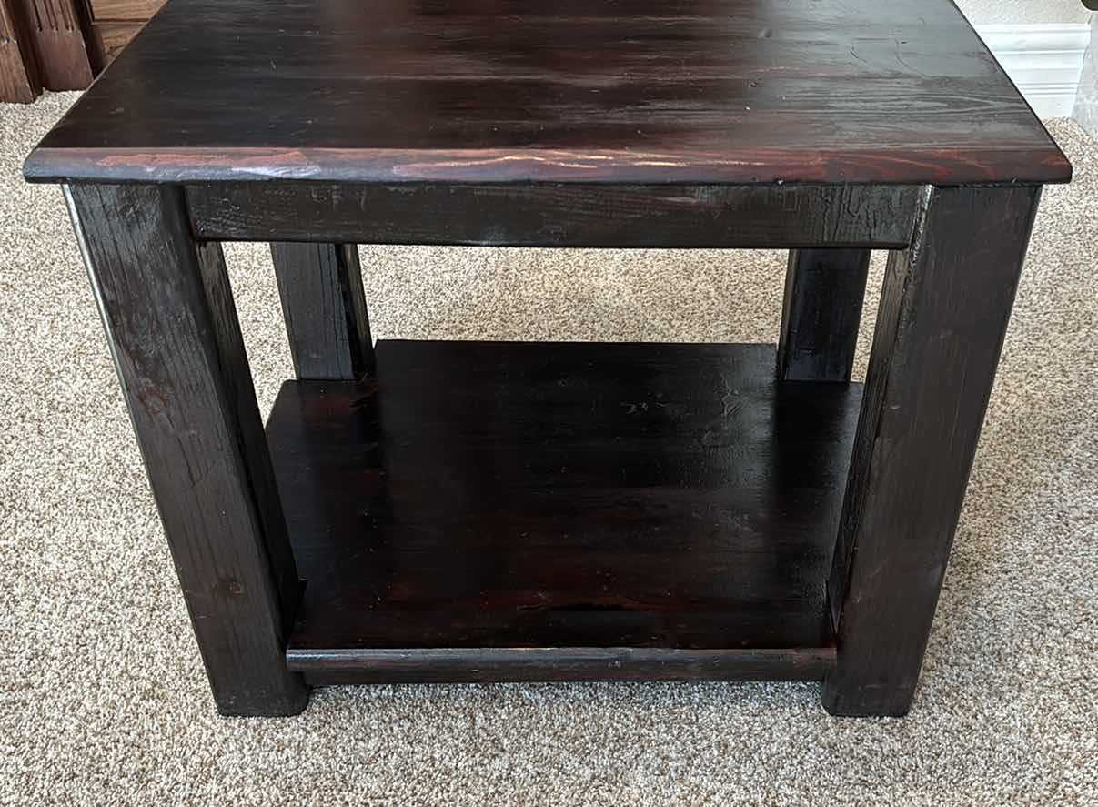 Photo 3 of SOLID WOOD END TABLE, ESPRESSO 19.5” X 24.25” H20”