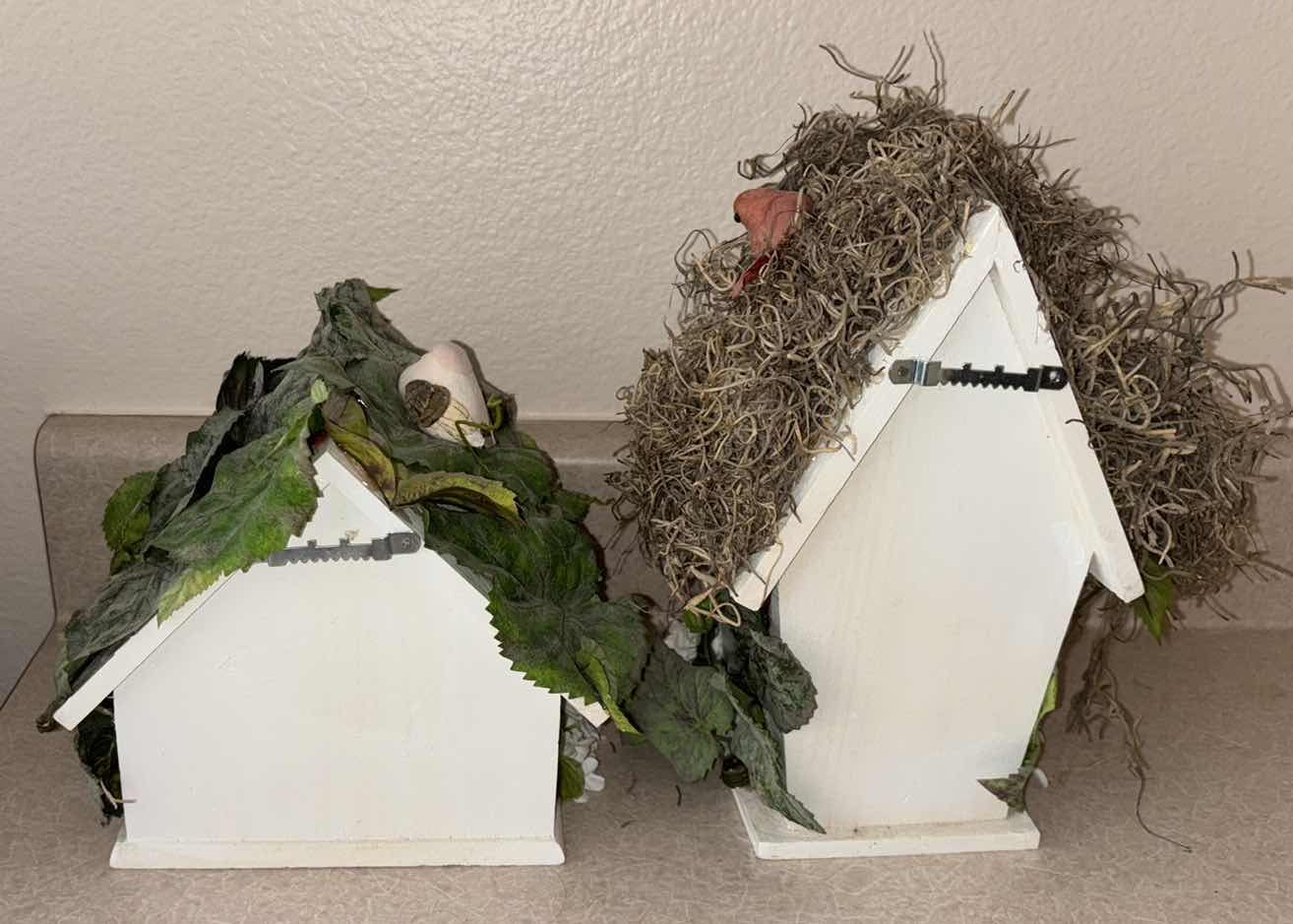 Photo 3 of SHABBY CHIC BIRDHOUSES, 2 PCS (TALLEST IS 6.6” X 8.5” H10”)