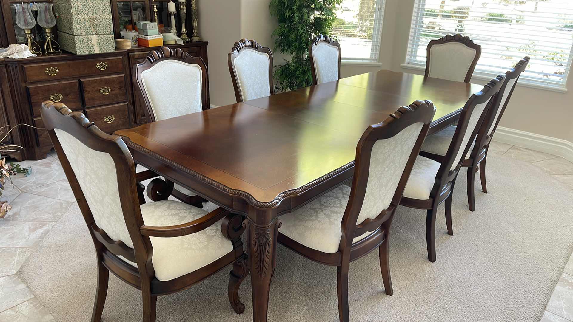 Photo 1 of 9’ THOMASVILLE RIVER ROADS FRENCH COUNTRY DINING ROOM TABLE W 8 CHAIRS