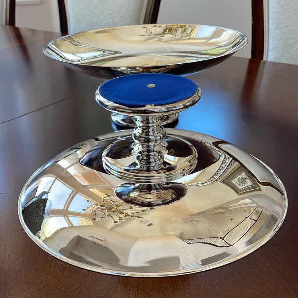 Photo 3 of 12.5” SILVER PLATED FOOTED COMPOTE STAND (2)