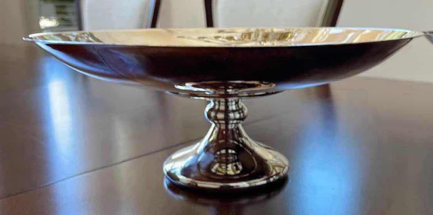 Photo 2 of 12.5” SILVER PLATED FOOTED COMPOTE STAND (2)