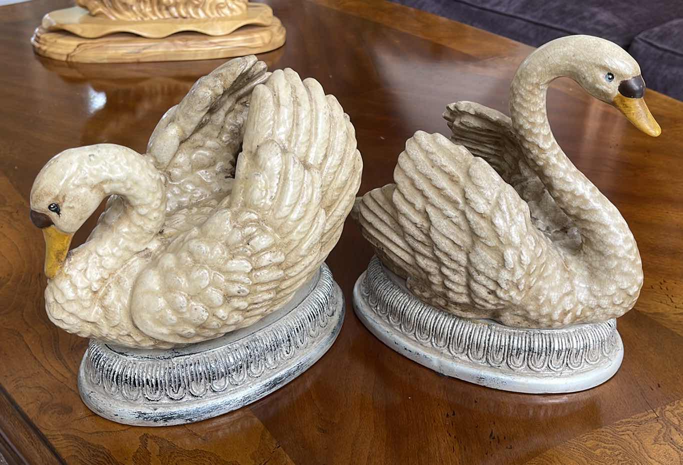 Photo 1 of DECORATIVE CERAMIC SWANS