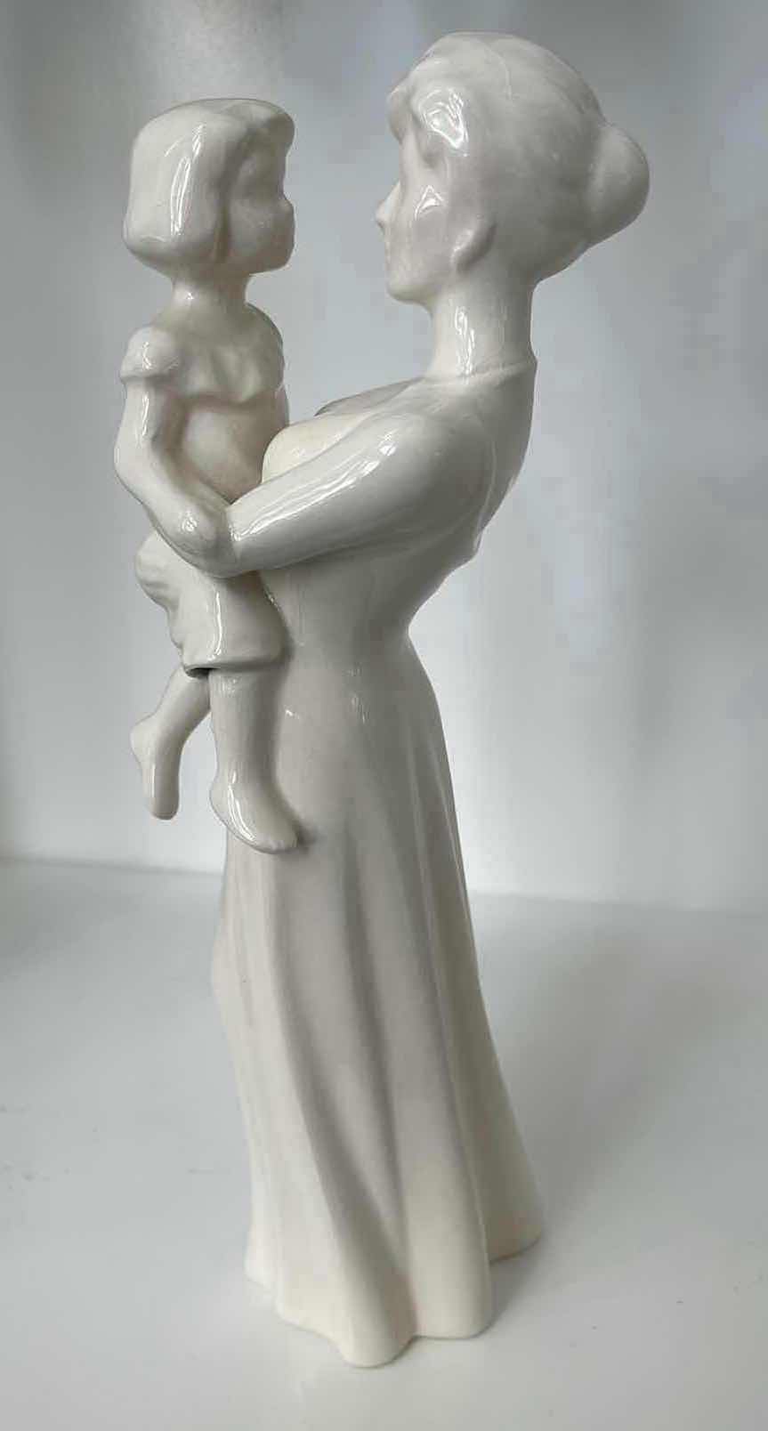 Photo 2 of MOTHER AND DAUGHTER FIGURINE PORCELAIN 11”