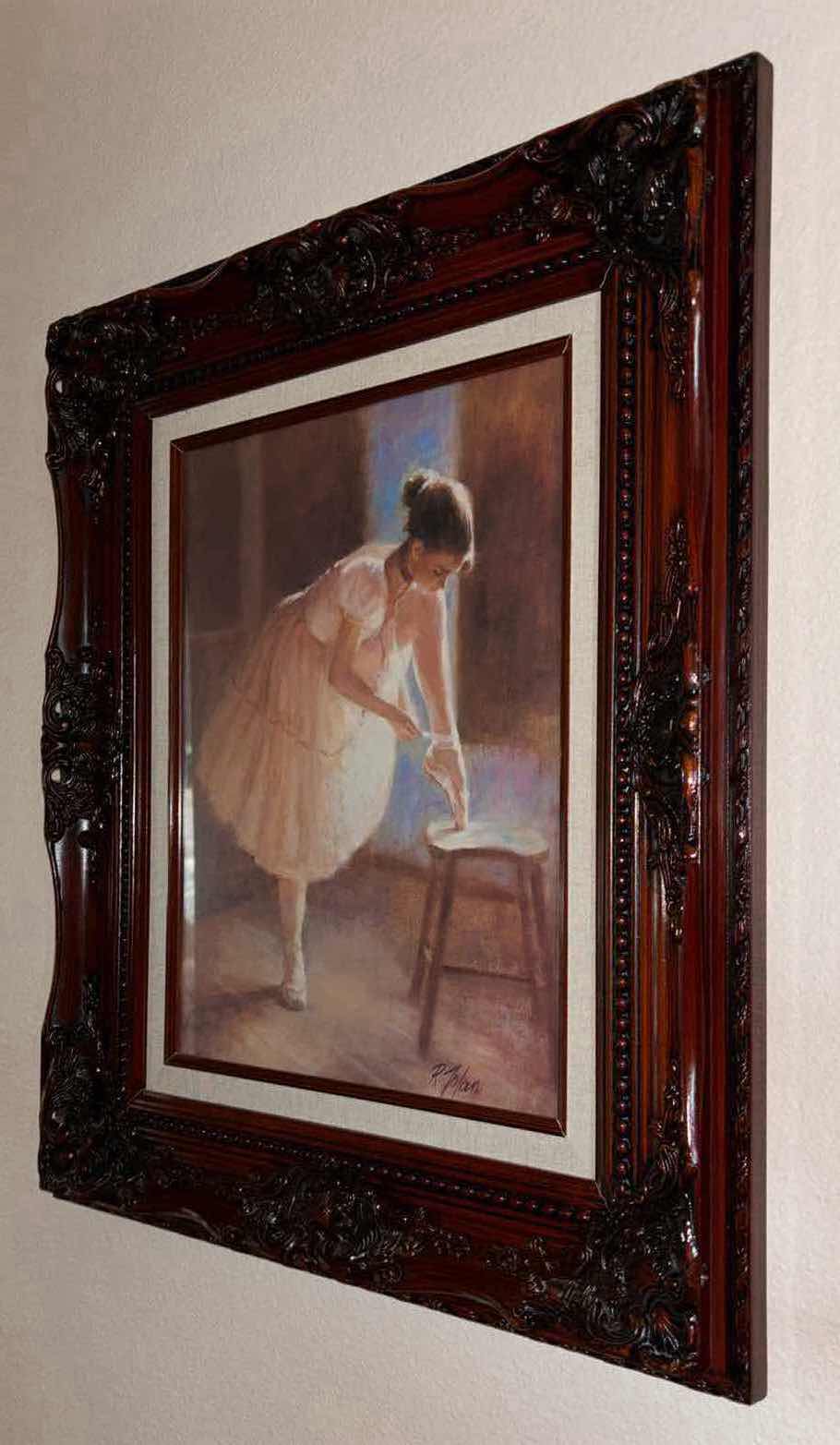 Photo 1 of “DRESS REHEARSAL” MAHOGANY WOOD FRAMED ART BY RICHARD JUDSON ZOLAN 1.75” X 20.25” H24.25”