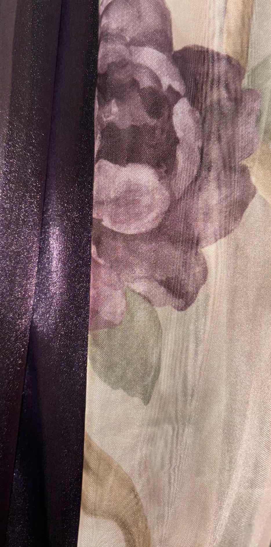 Photo 3 of CROSCILL CLASSICS SHEER SCARF VALANCE & PLUM CURTAIN WINDOW TREATMENT DRAPING  (2 PCS, MEASUREMENTS IN NOTES)