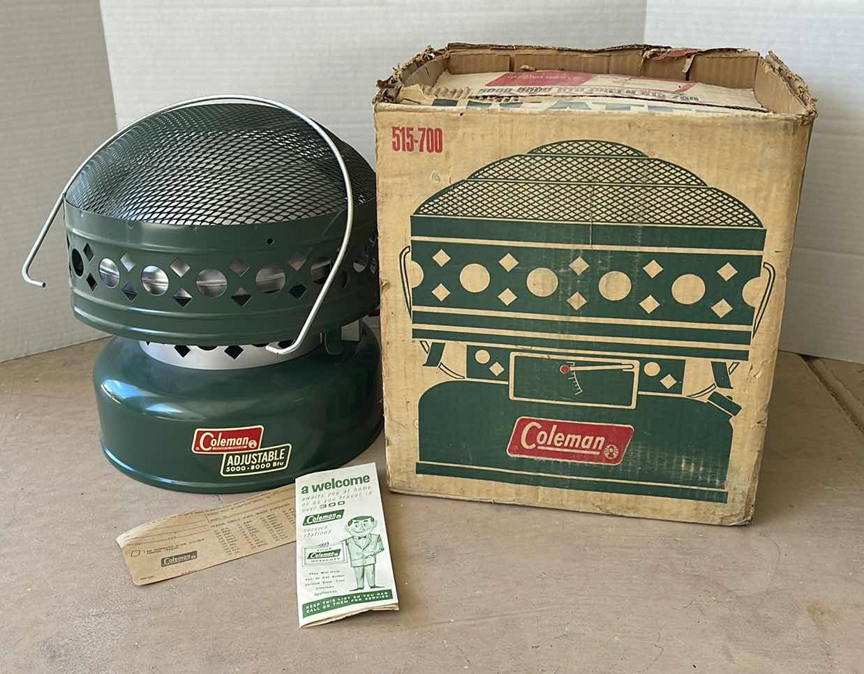 Photo 1 of NEW VINTAGE COLEMAN CATALYTIC HEATER 5000-8000 BTU GREEN (MODEL 515-700)