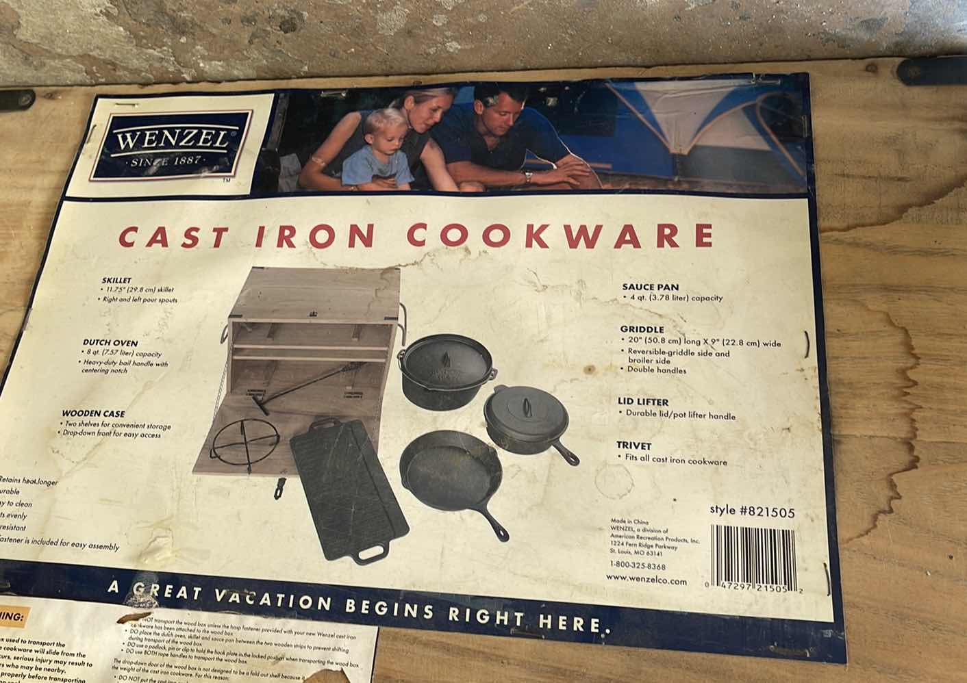 Photo 4 of NEW WENZEL1887 CAST IRON COOKWARE SET 
