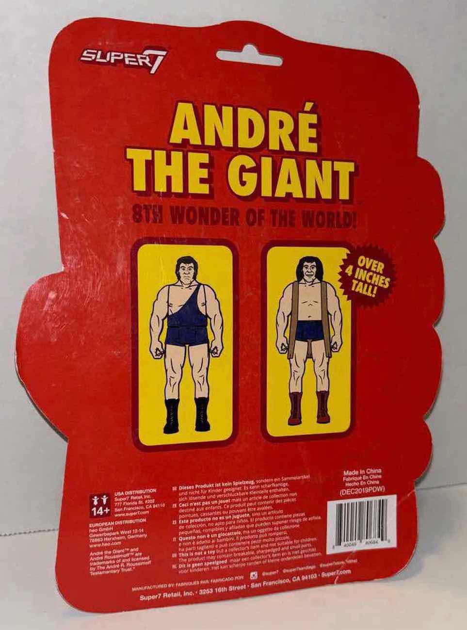 Photo 2 of NEW 2019 SUPER7 REACTION FIGURES “ANDRE THE GIANT” ACTION FIGURE