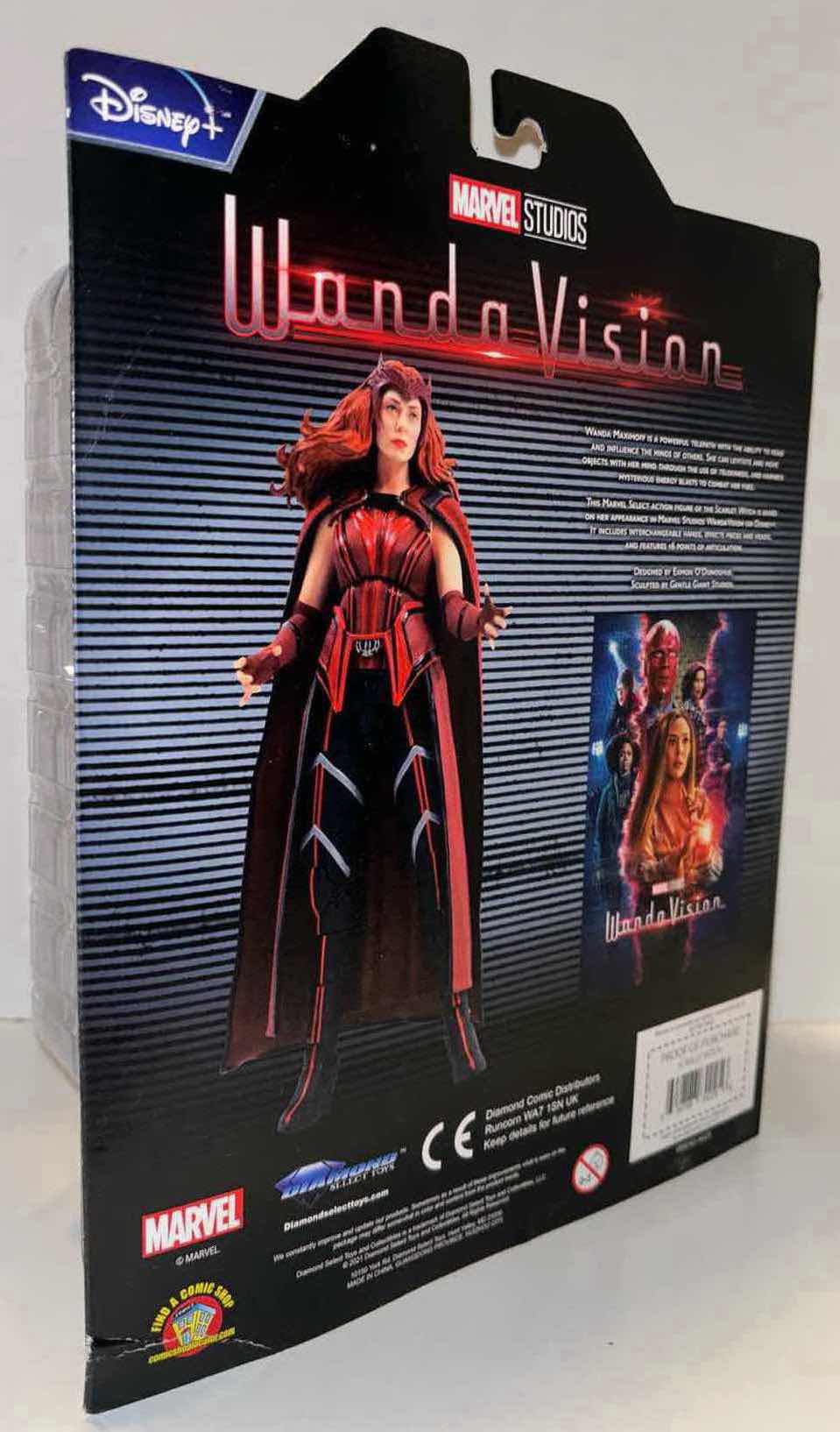 Photo 3 of NEW DIAMOND SELECT TOYS MARVEL SELECT WANDA VISION COLLECTOR'S ACTION FIGURE & ACCESSORIES, "THE SCARLET WITCH"