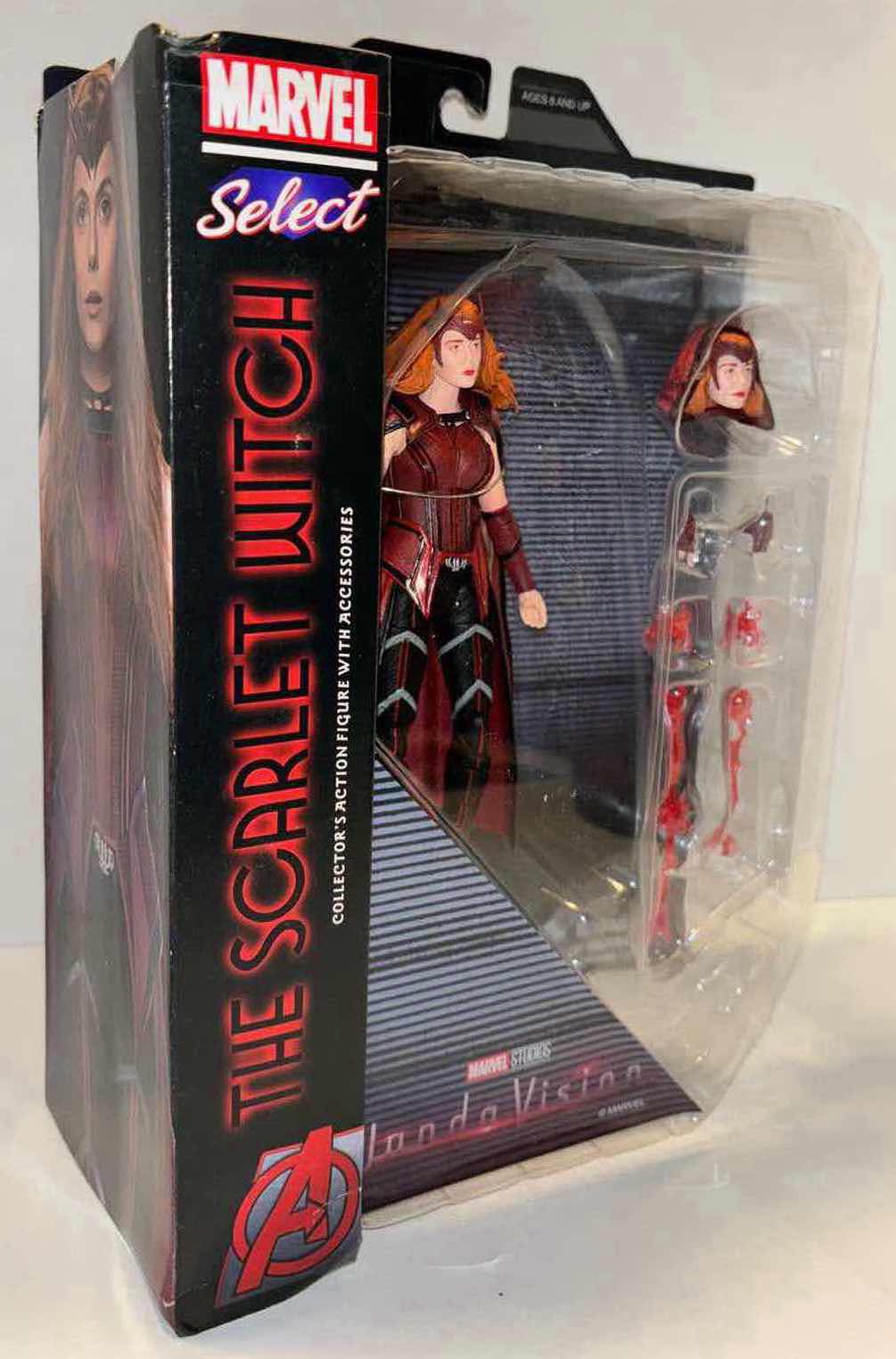 Photo 1 of NEW DIAMOND SELECT TOYS MARVEL SELECT WANDA VISION COLLECTOR'S ACTION FIGURE & ACCESSORIES, "THE SCARLET WITCH"